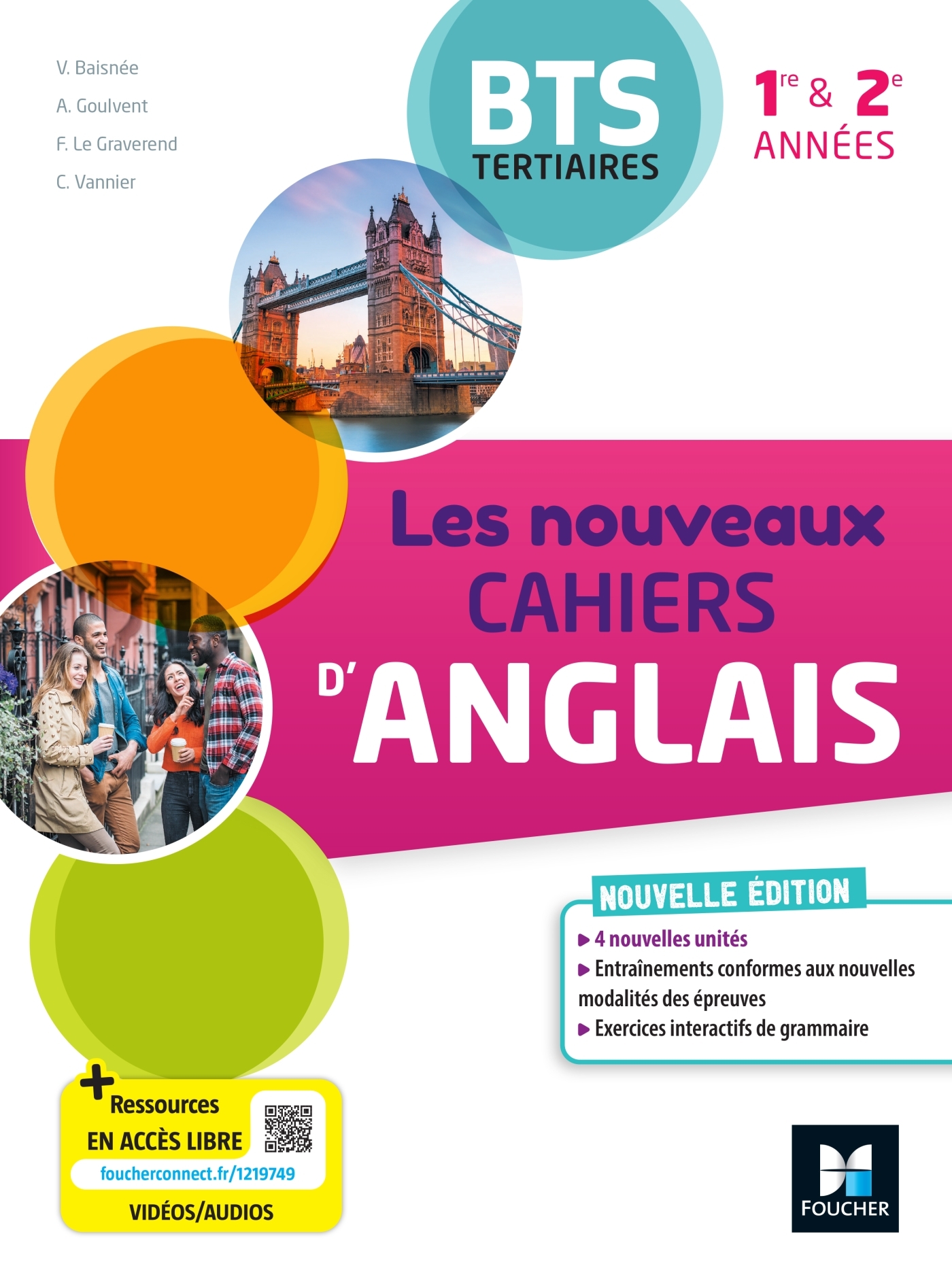 Couverture de Les nouveaux ca - Les Nouveaux Cahiers d'ANGLAIS - BTS Tertiaires - 1re et 2e années - Ed. 2023 - Livre élève