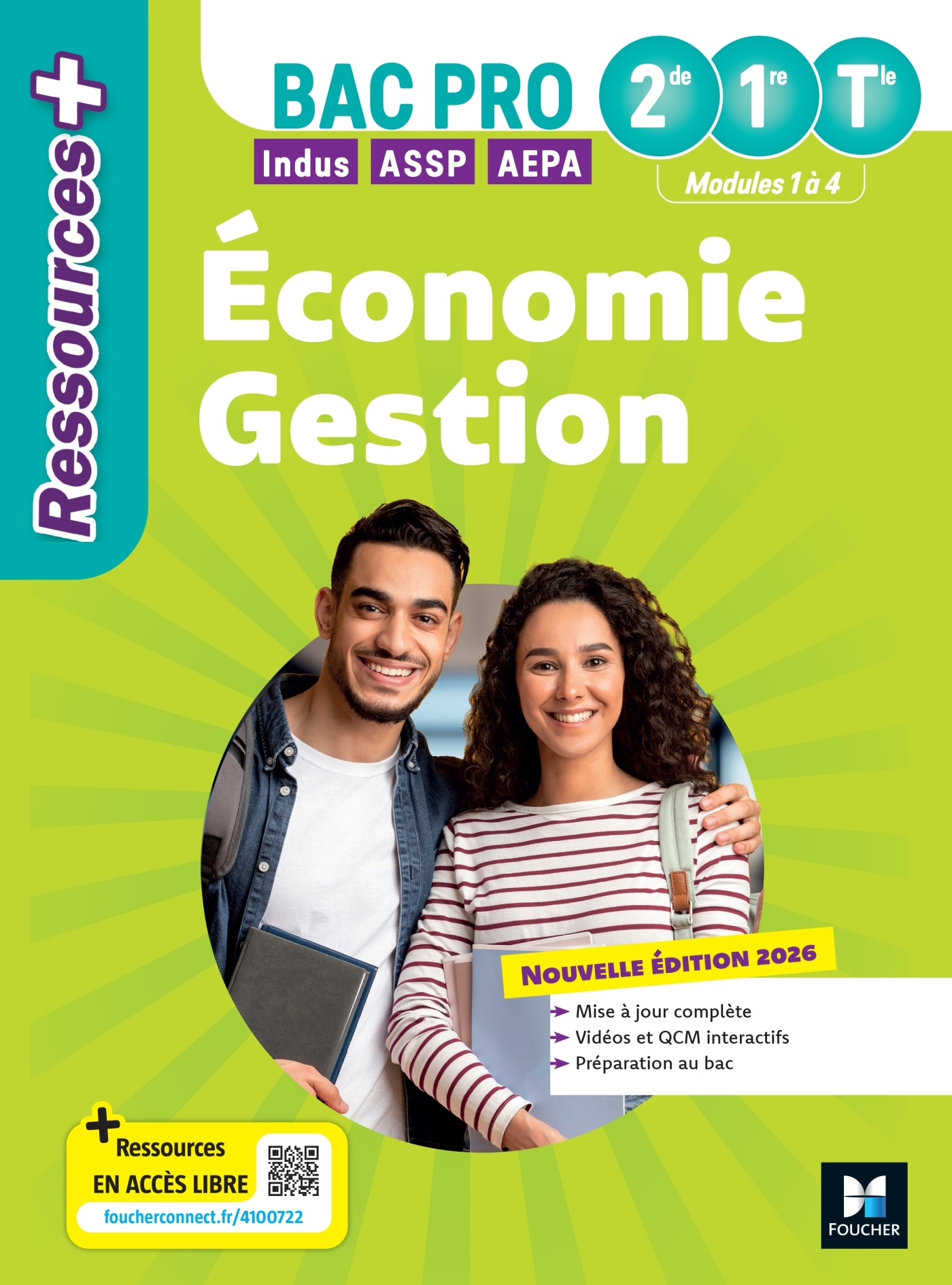 Couverture de Ressources Plus - Ressources Plus - Economie-Gestion - 2de 1re Tle Bac Pro - Ed 2026 - Livre élève