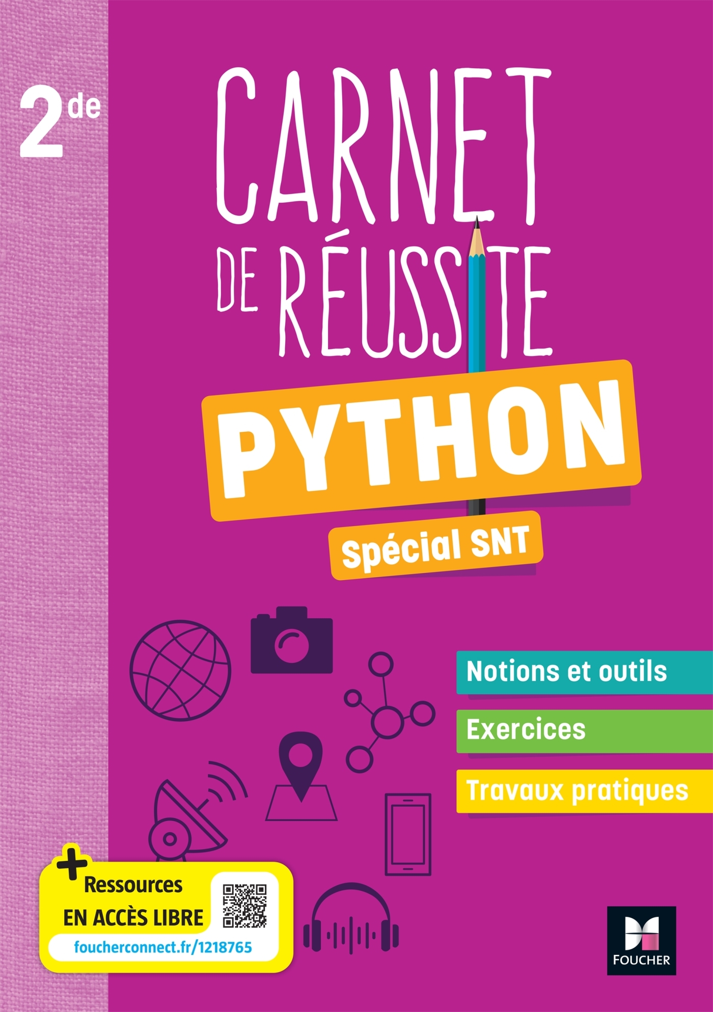 Couverture de Carnet de réuss - Carnet de Réussite - Python pour les SNT - 2de - Ed. 2023