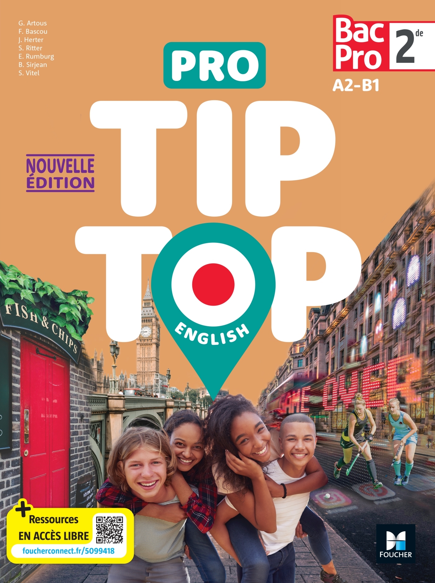 Couverture de Pro Tip Top - PRO TIP TOP ENGLISH - Anglais 2de Bac Pro - Éd. 2025 - Livre élève