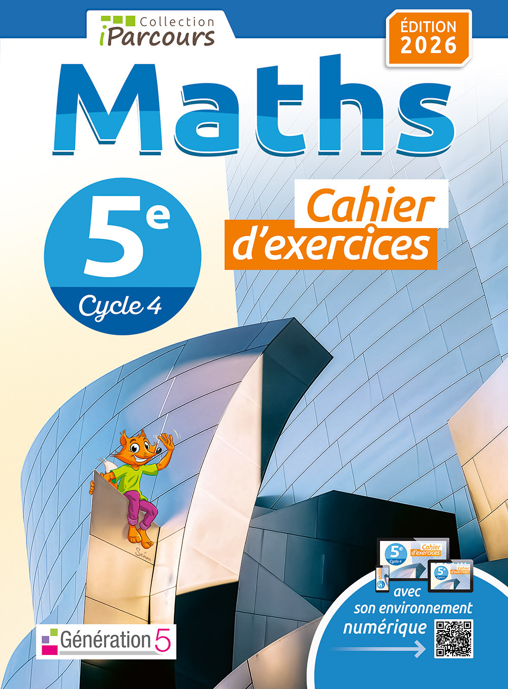 Couverture de Cahier d'exercices iParcours maths 5e (édition 2026)