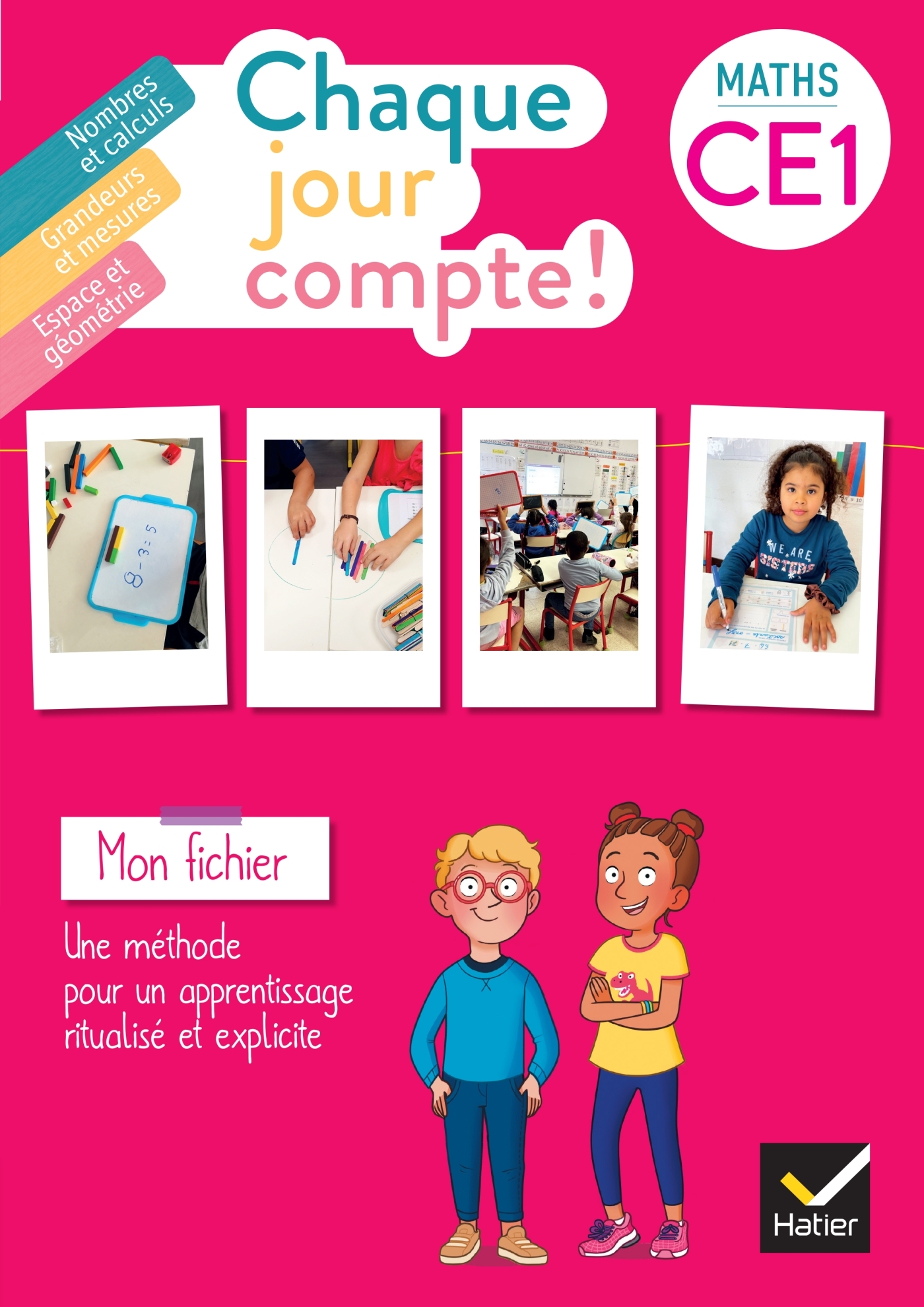 Couverture de Maths - Chaque - Chaque jour compte - Maths CE1 Ed. 2023 - Fichier de l'élève