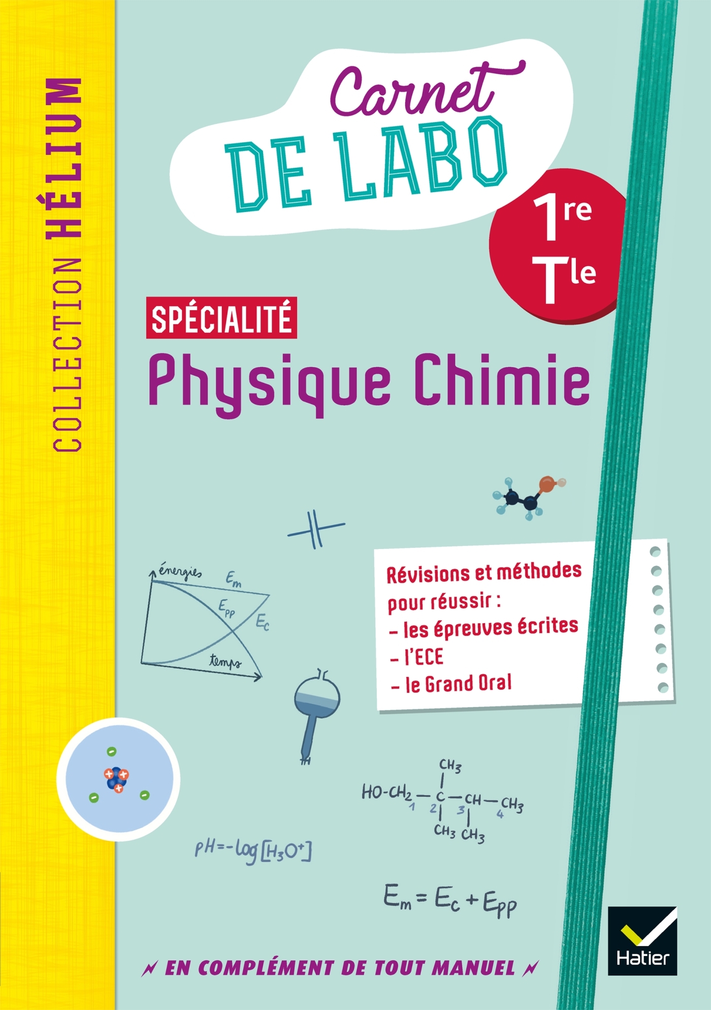 Couverture de Carnet de labo - Physique chimie 1re/Tle - Éd. 2020 - Carnet de labo élève