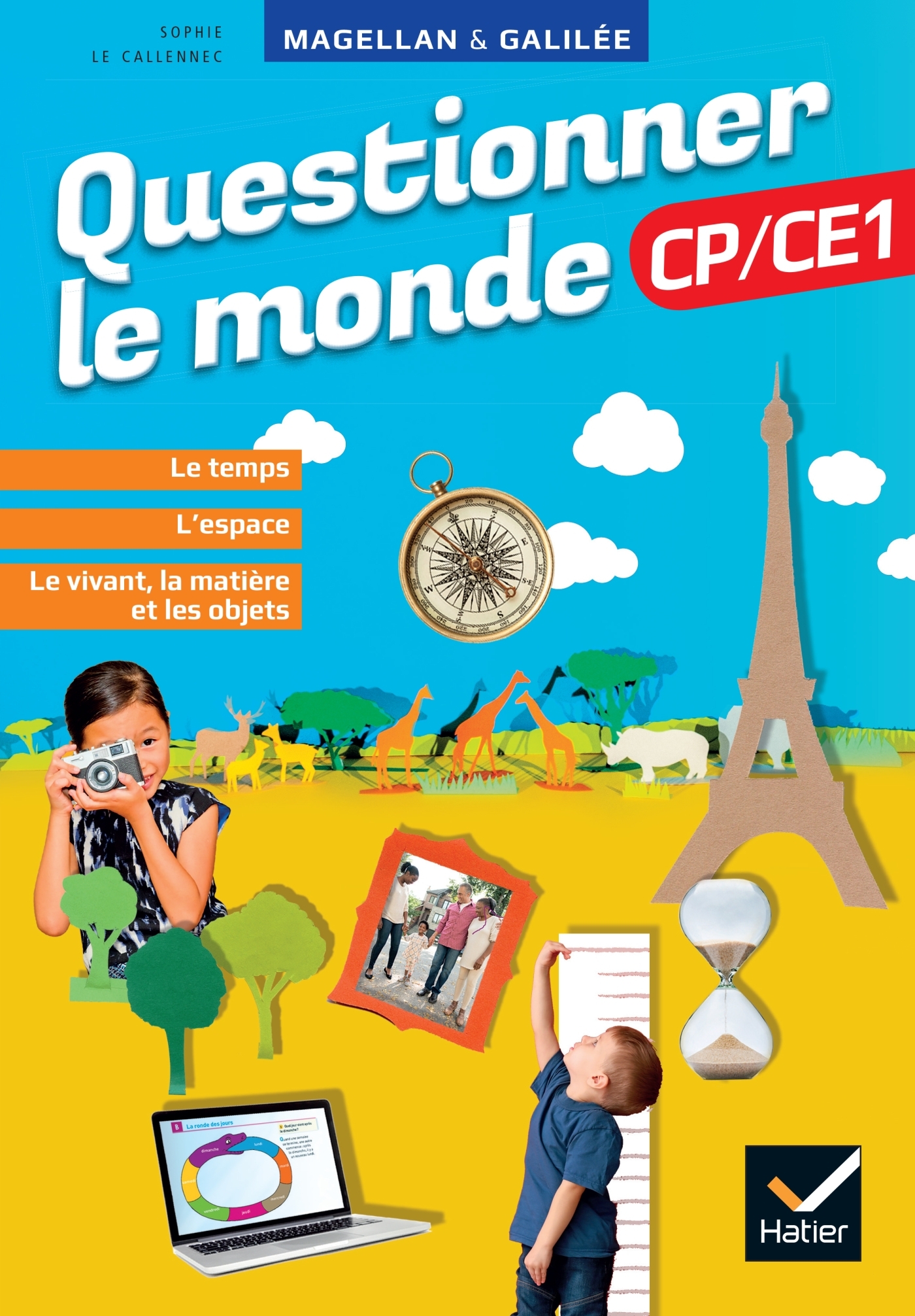 Couverture de Magellan - Magellan et Galilée - Questionner le monde CP/CE1 Éd.2020 - Manuel élève