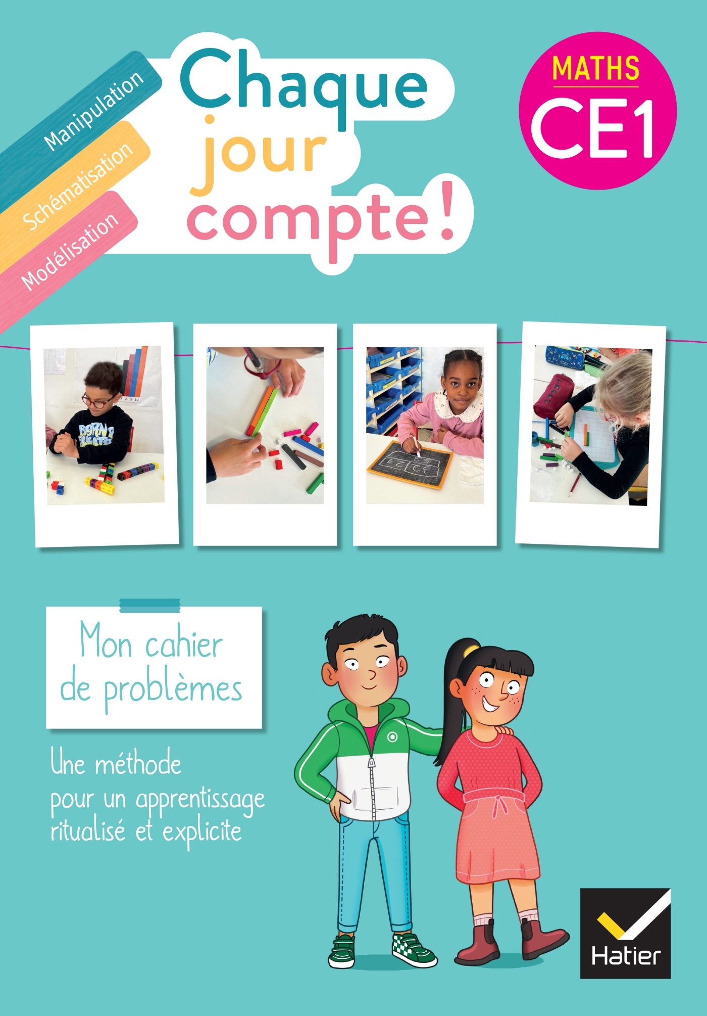 Couverture de Maths - Chaque - Chaque jour compte - Maths CE1 Ed. 2023 - Cahier de problèmes