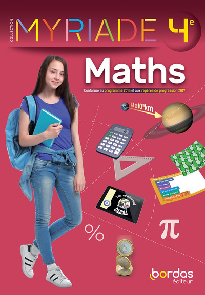 Couverture de MYRIADE - Myriade Maths 4e 2021 Manuel élève