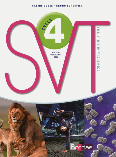 Couverture de SABINE BOBEE - SVT Cycle 4 2017 manuel élève