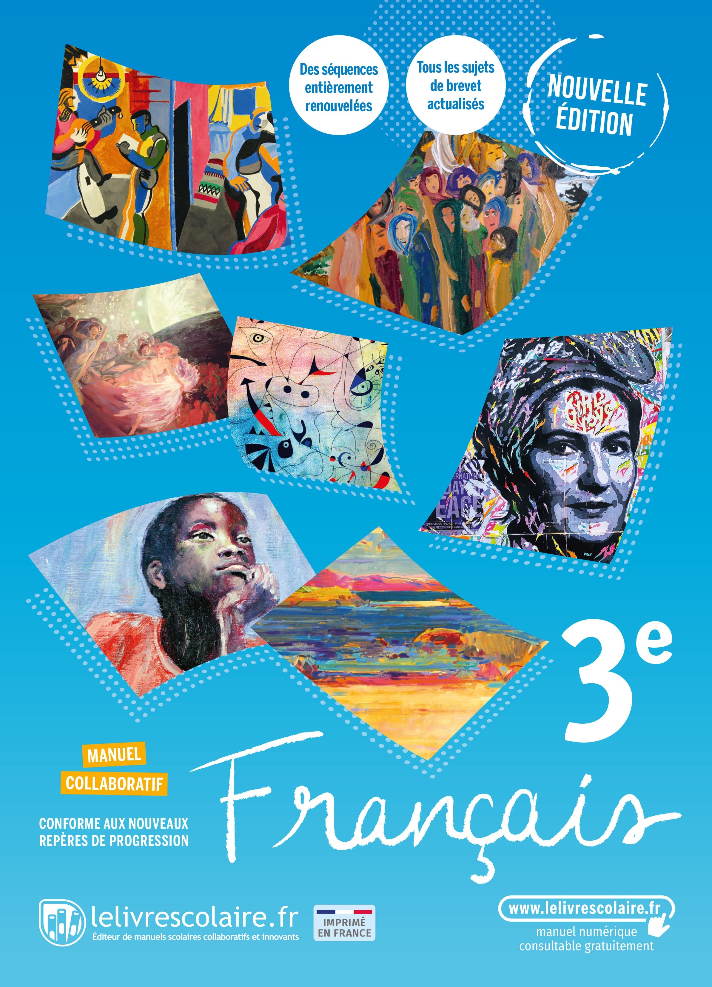 Couverture de Français 3e, manuel papier, édition 2021
