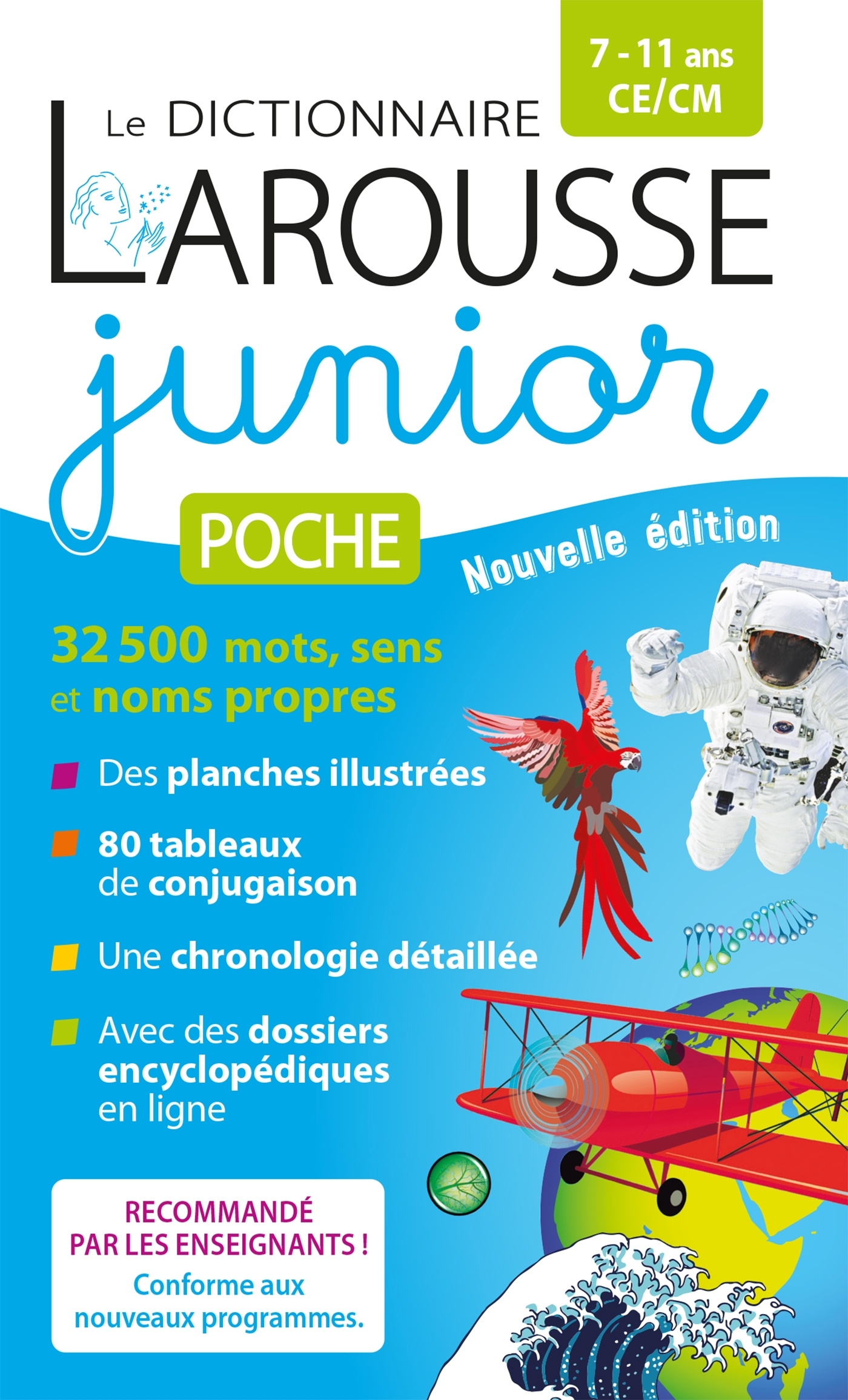 Couverture de Dictionnaire de - Le dictionnaire Larousse Junior poche - 7/11 ans - CE/CM