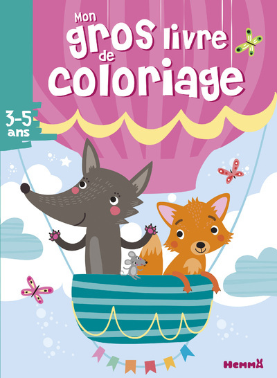 Couverture de GROS LIV COLO - Mon gros livre de coloriage (Renard et loup)