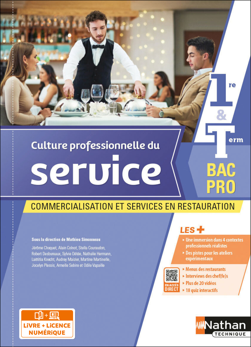 Couverture de Culture professionnelle du service 1re-Term Bac pro CSR 1ére-Term Bac pro CSR - Livre + Licence élève 2022