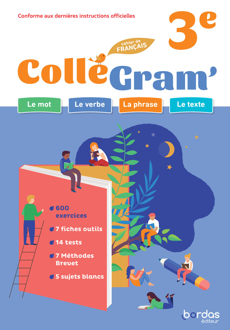 Couverture de COLLEGRAM - ColléGram' - Français 3e - 2025 - Cahier - élève