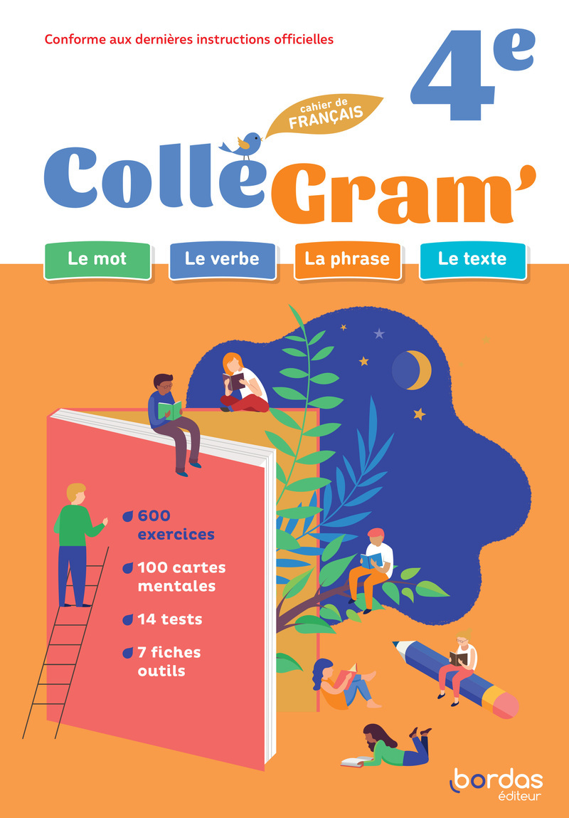 Couverture de COLLEGRAM - ColléGram' - Français 4e - 2025 - Cahier - élève