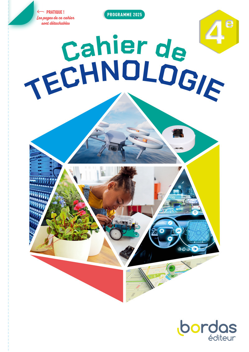 Couverture de Technologie 4e - 2025 - Cahier - élève