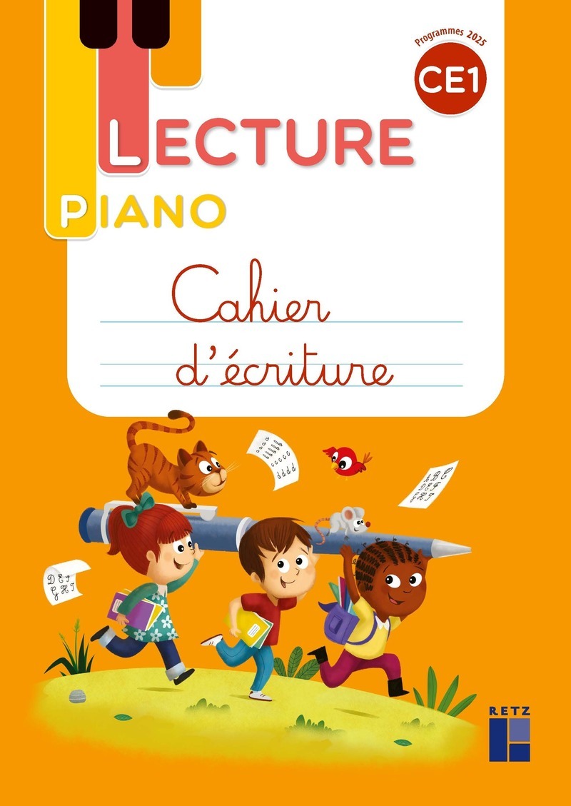 Couverture de LECTURE PIANO - Lecture piano - Cahier d'écriture CE1 programmes 2025