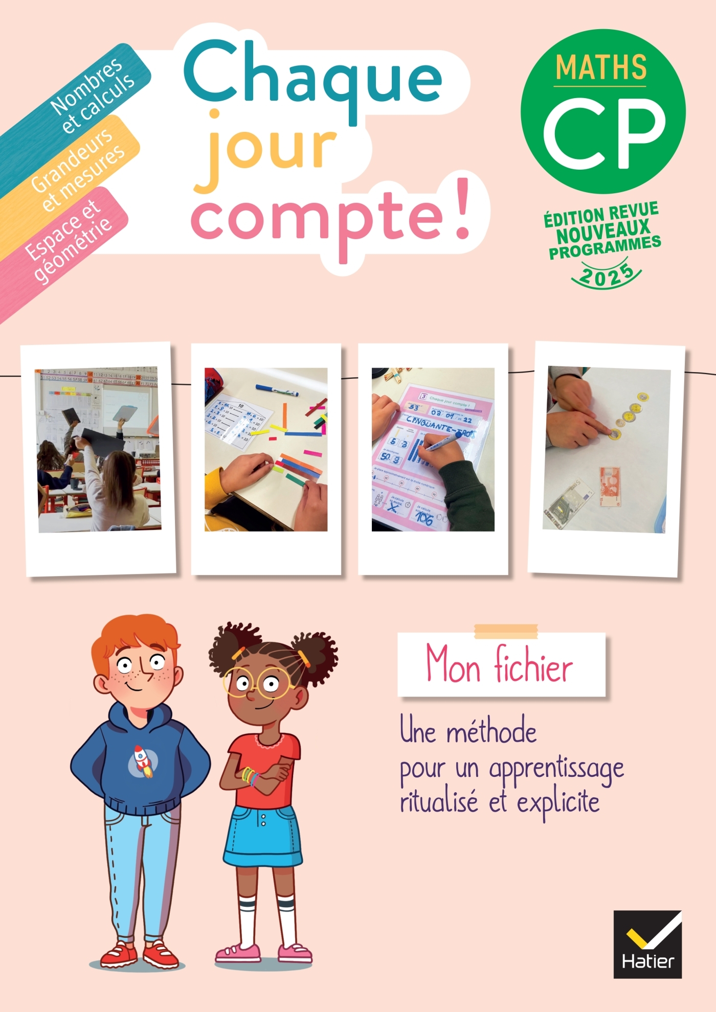 Couverture de Maths - Chaque - Chaque jour compte - Maths CP - Ed. 2025 - Fichier élève