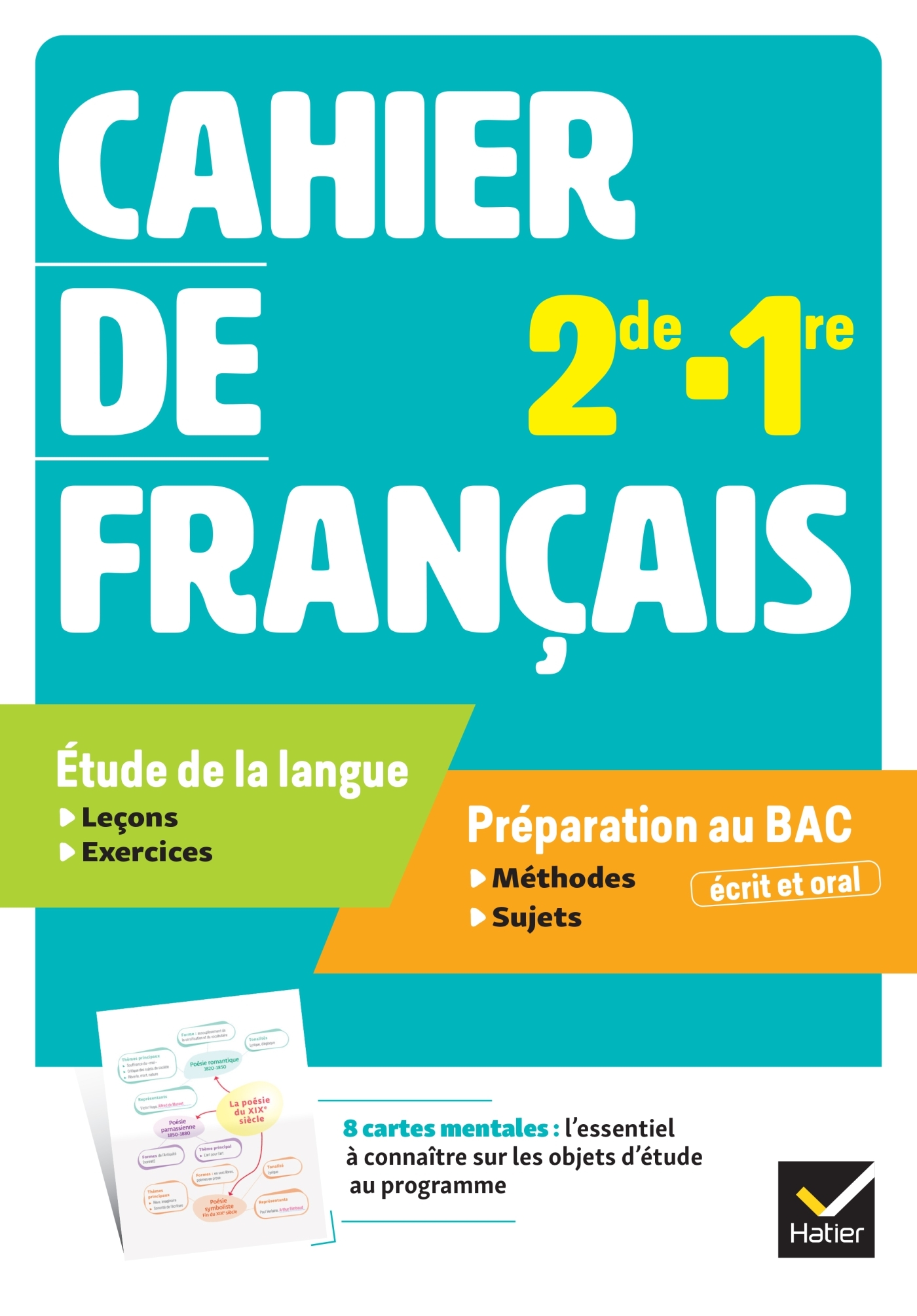 Couverture de Cahier de langu - Cahier Français 2de/1re - Ed. 2025 - Cahier élève