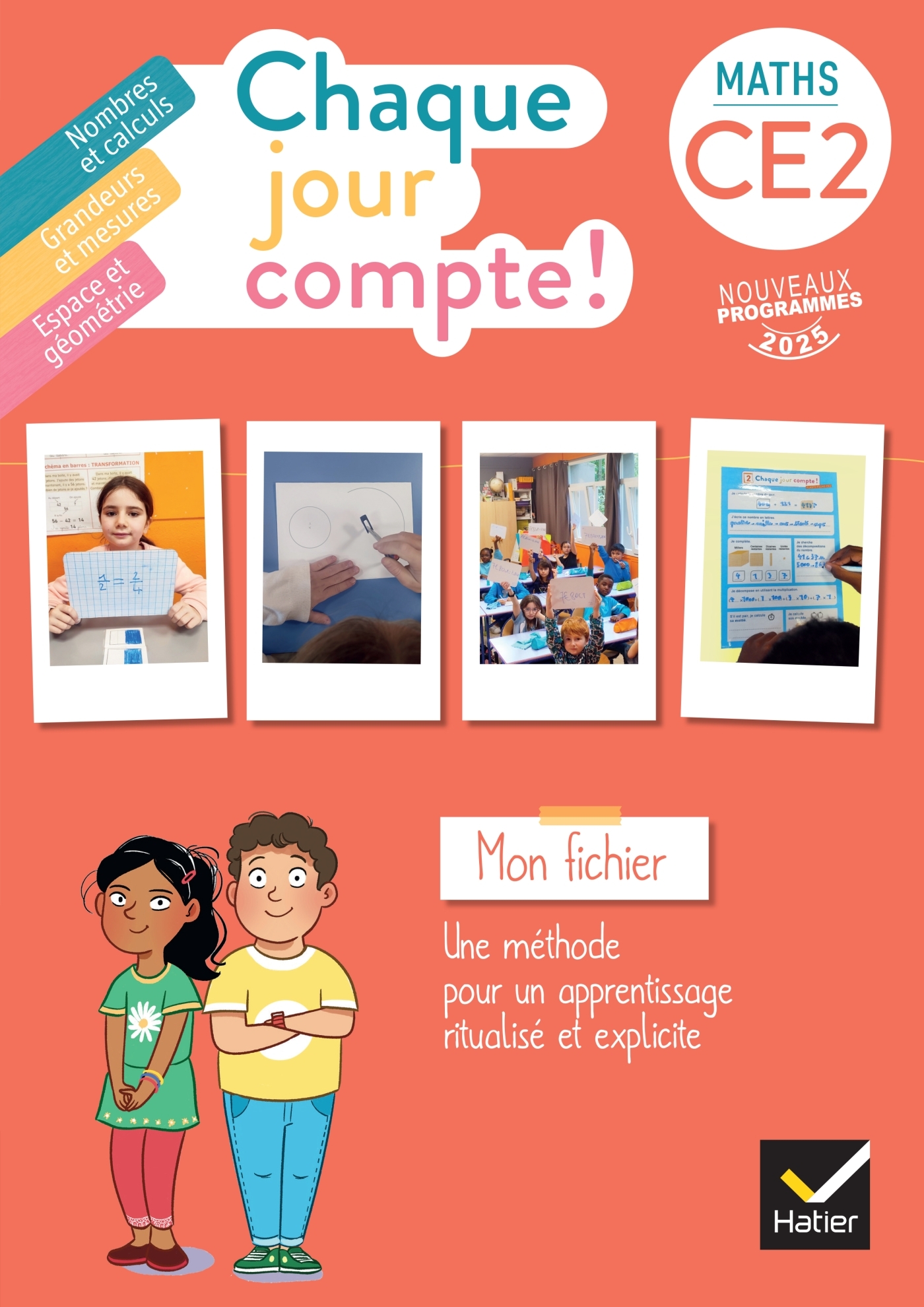 Couverture de Maths - Chaque - Chaque jour compte - Maths CE2 - Ed. 2025 - Fichier élève