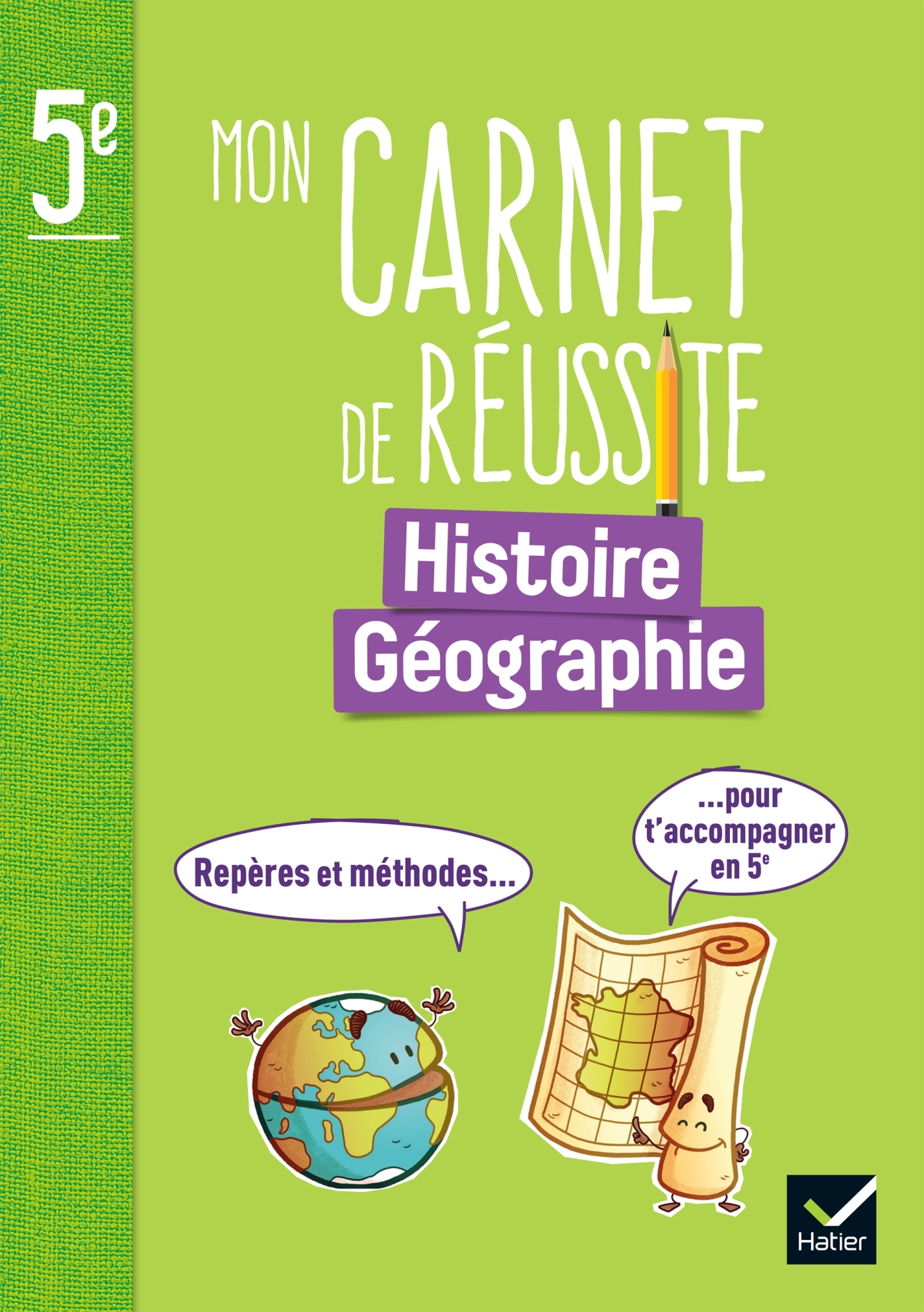 Couverture de Carnet de réuss - Mon carnet de réussite Histoire-Géographie 5e - Ed. 2024 - Carnet élève