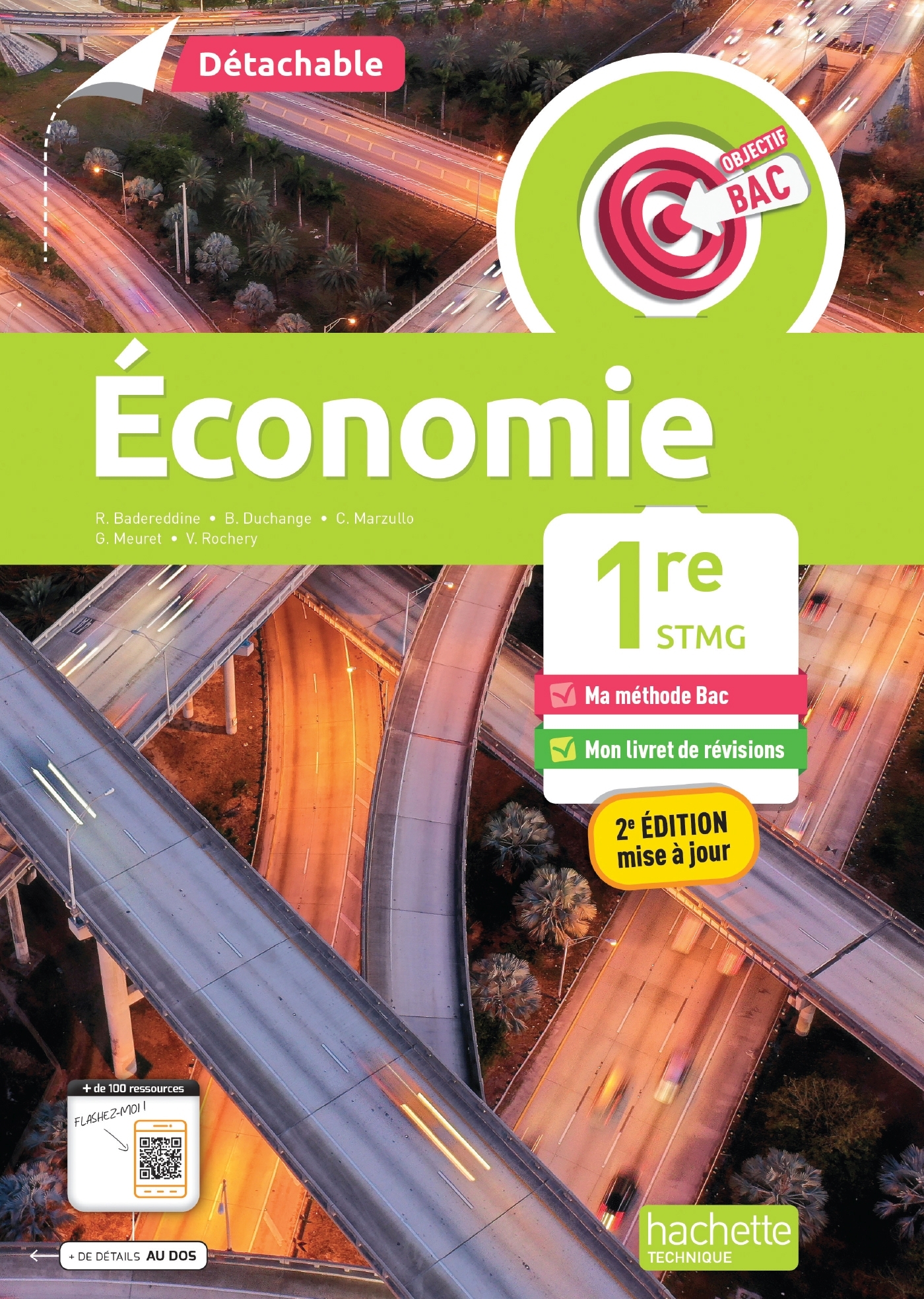 Couverture de objectif bac st - Objectif Bac Economie 1re STMG (détachable) - Éd. 2025