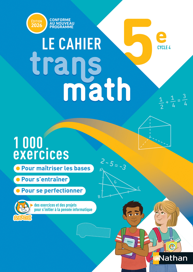 Couverture de TRANSMATH COLLE - Transmath Mathématiques 5e - Cahier élève - 2026