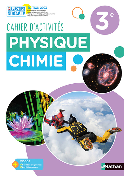 Couverture de Physique-Chimie 3e - Cahier - Elève 2023