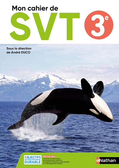 Couverture de SVT 3e - Cahier - Elève 2023