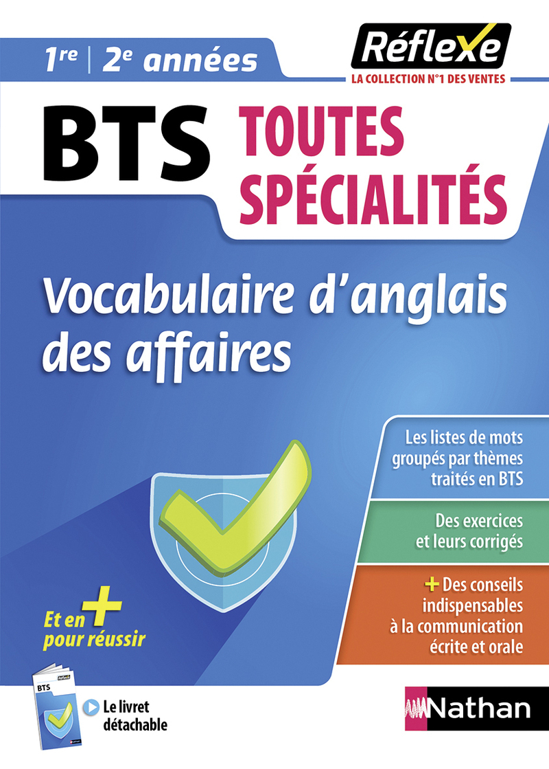 Couverture de MEMOS REFLEXES - Mémo BTS - Vocabulaire d'anglais des affaires - Toutes spécialités - Réflexe - Tome 44