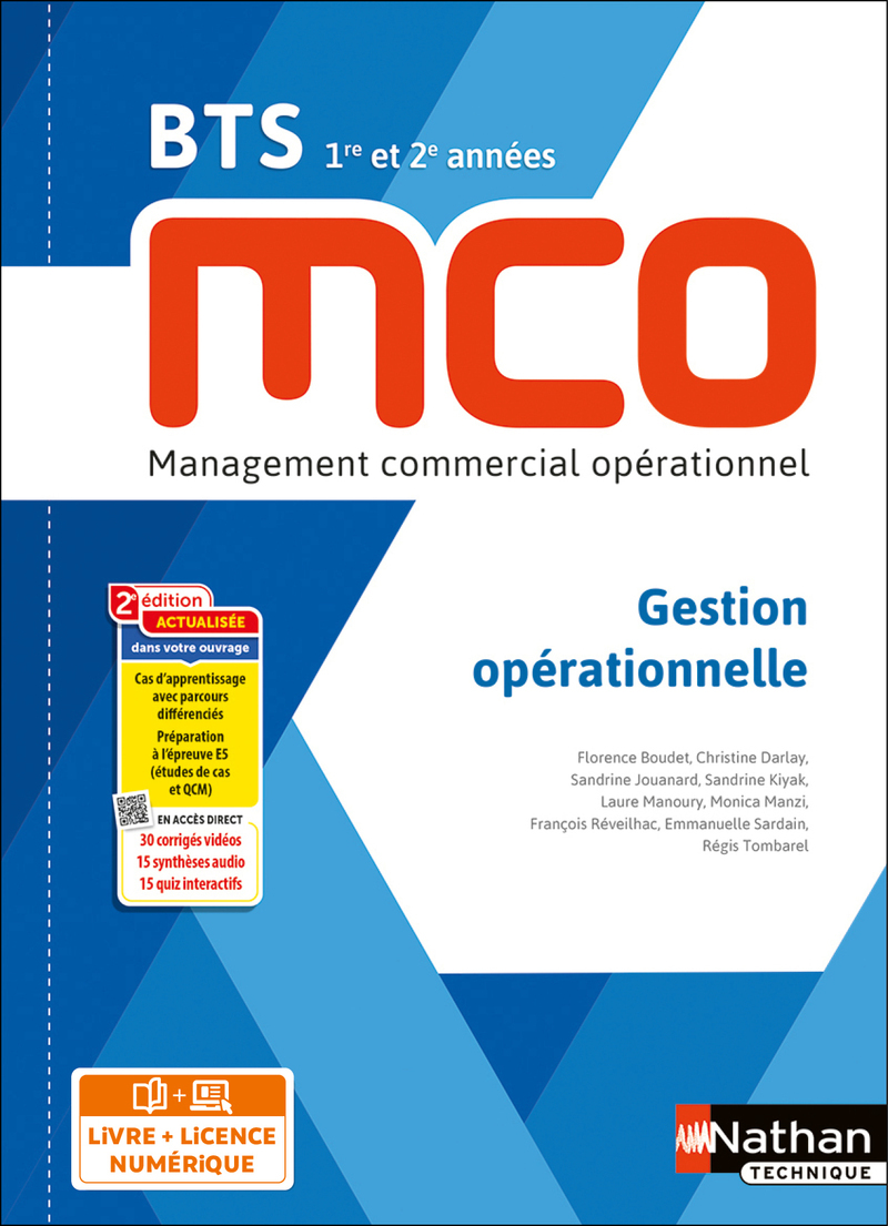 Couverture de BTS MOC - Gestion opérationnelle - BTS 1ère et 2ème années MCO - Livre + licence élève - 2023