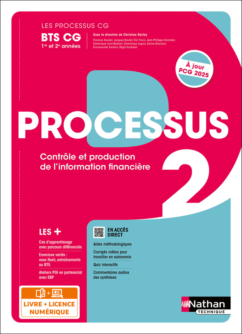 Couverture de PROCESS BTS CG - Les processus BTS CG - Processus 2 BTS CG 1ère et 2ème années - 2024 - Manuel - élève - + iManuel