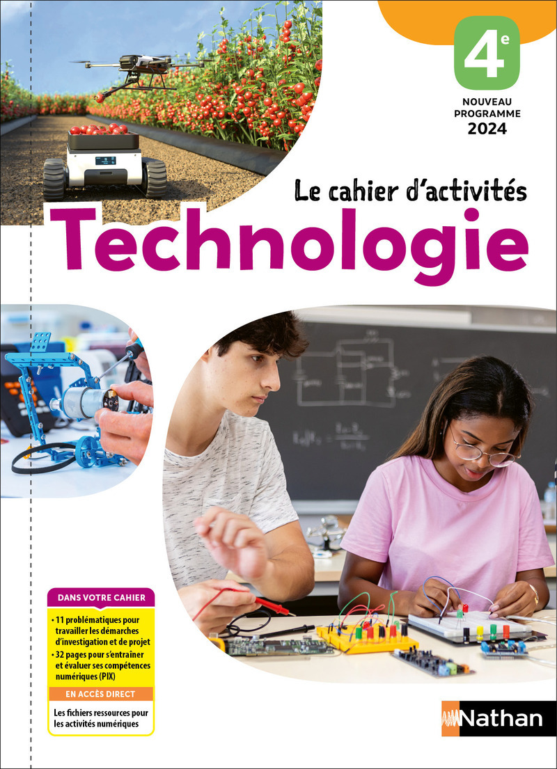 Couverture de Technologie - Cahier d'activités 4ème - Éd. 2025