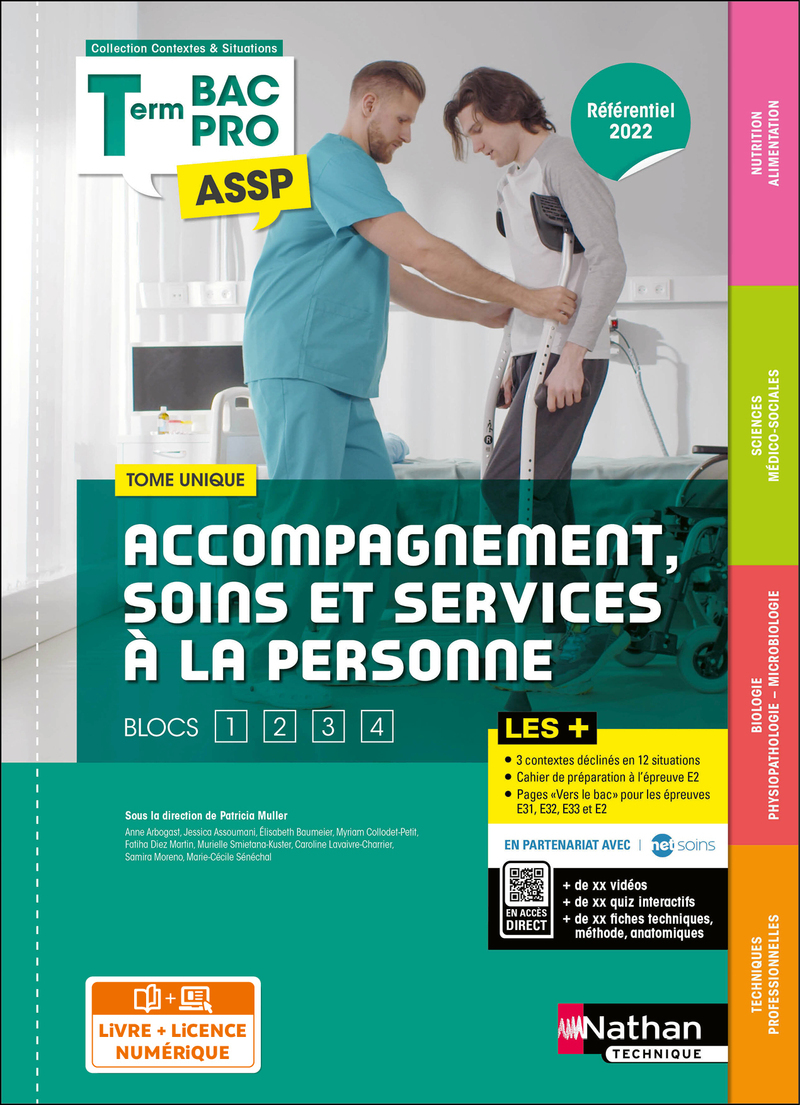 Couverture de ASSP Tome unique Tle BAC Pro ASSP - 2024 - Manuel - élève - + iManuel