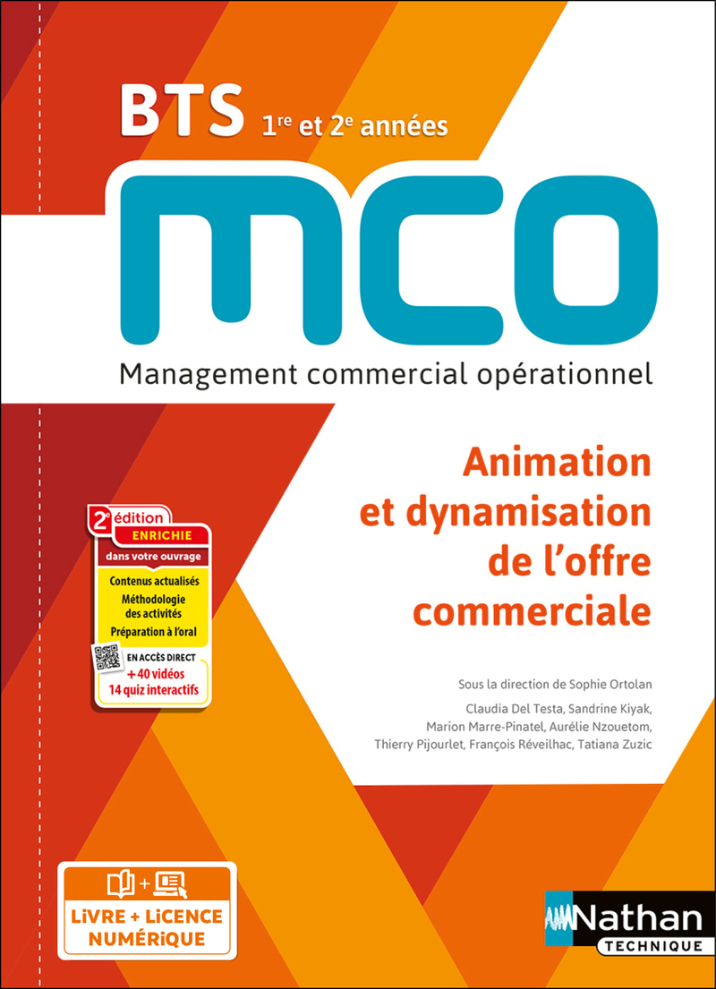 Couverture de BTS MOC - Animation et dynamisation de l'offre commerciale - BTS 1 et 2 MCO - Livre + licence élève - 2023