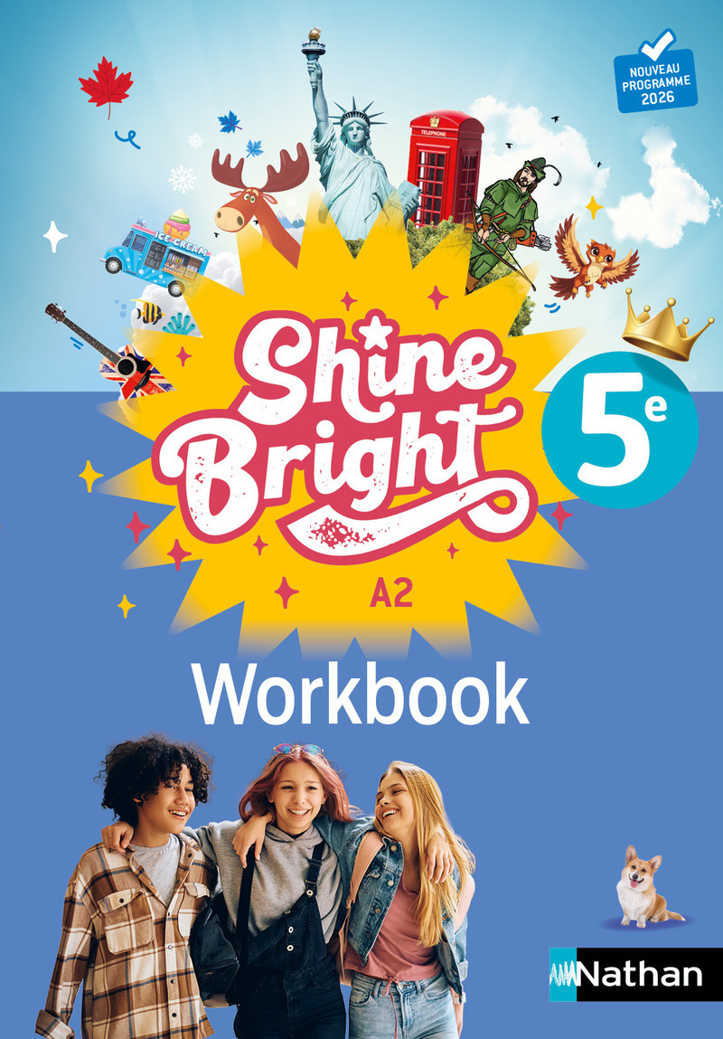 Couverture de SHINE BRIGHT - Shine Bright Anglais 5e - Workbook - 2026