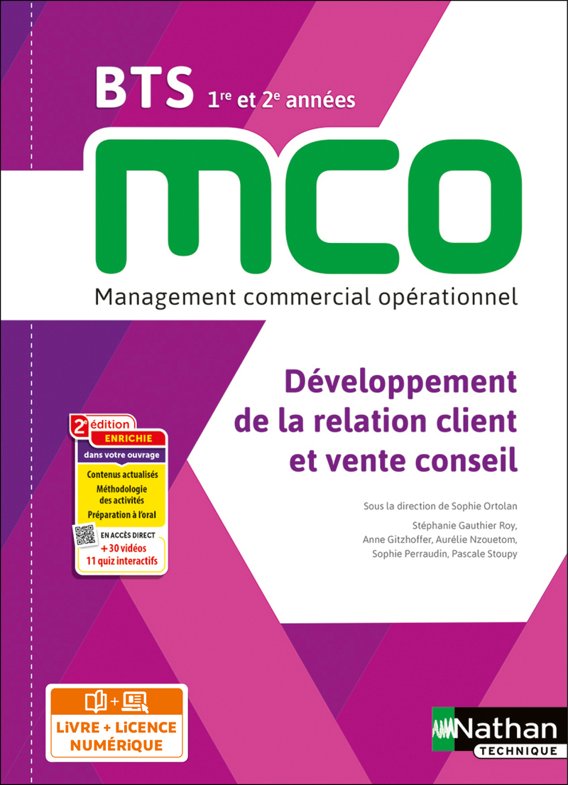 Couverture de BTS MOC - Développement de la relation client et vente conseil - BTS 1 et 2 MCO - Livre + licence élève - 2023