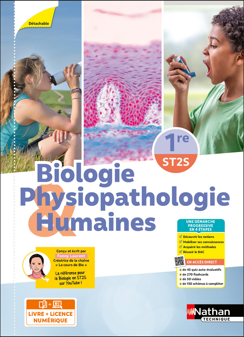 Couverture de Biologie et physiopathologie humaines - 1re ST2S - Éd. 2025 - Livre + licence