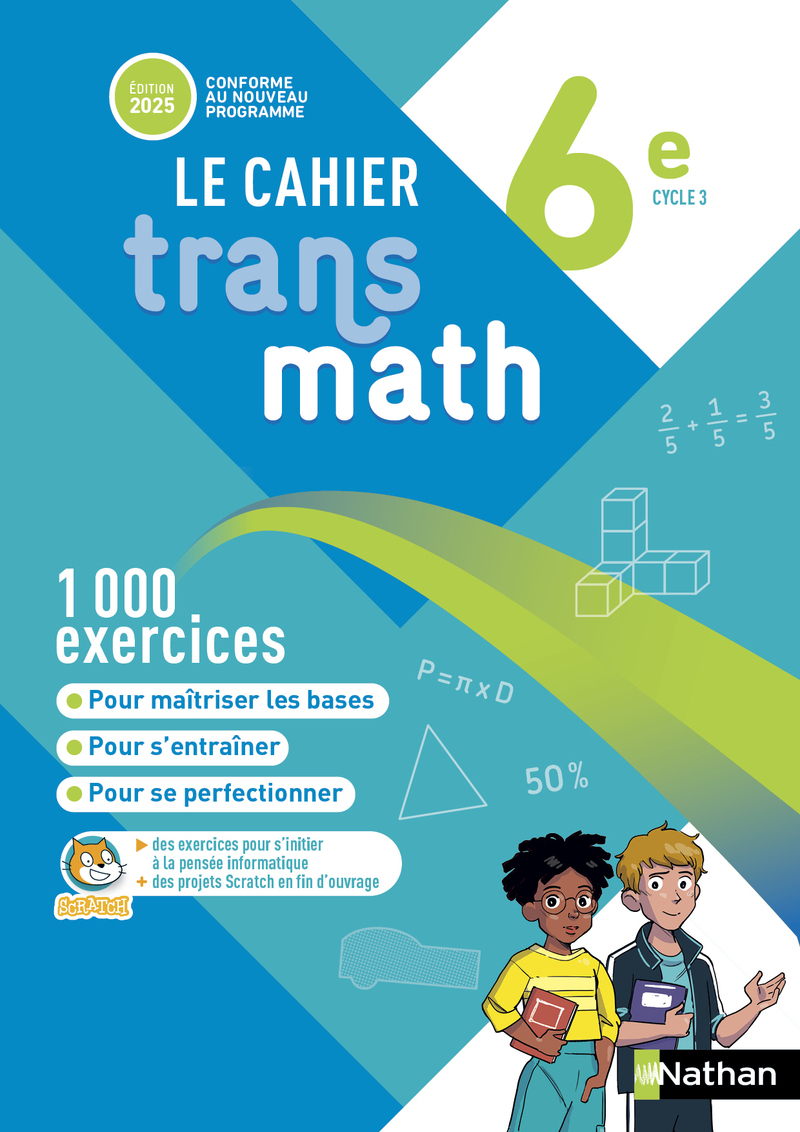 Couverture de Transmath Mathématiques 6e - Cahier élève - 2025