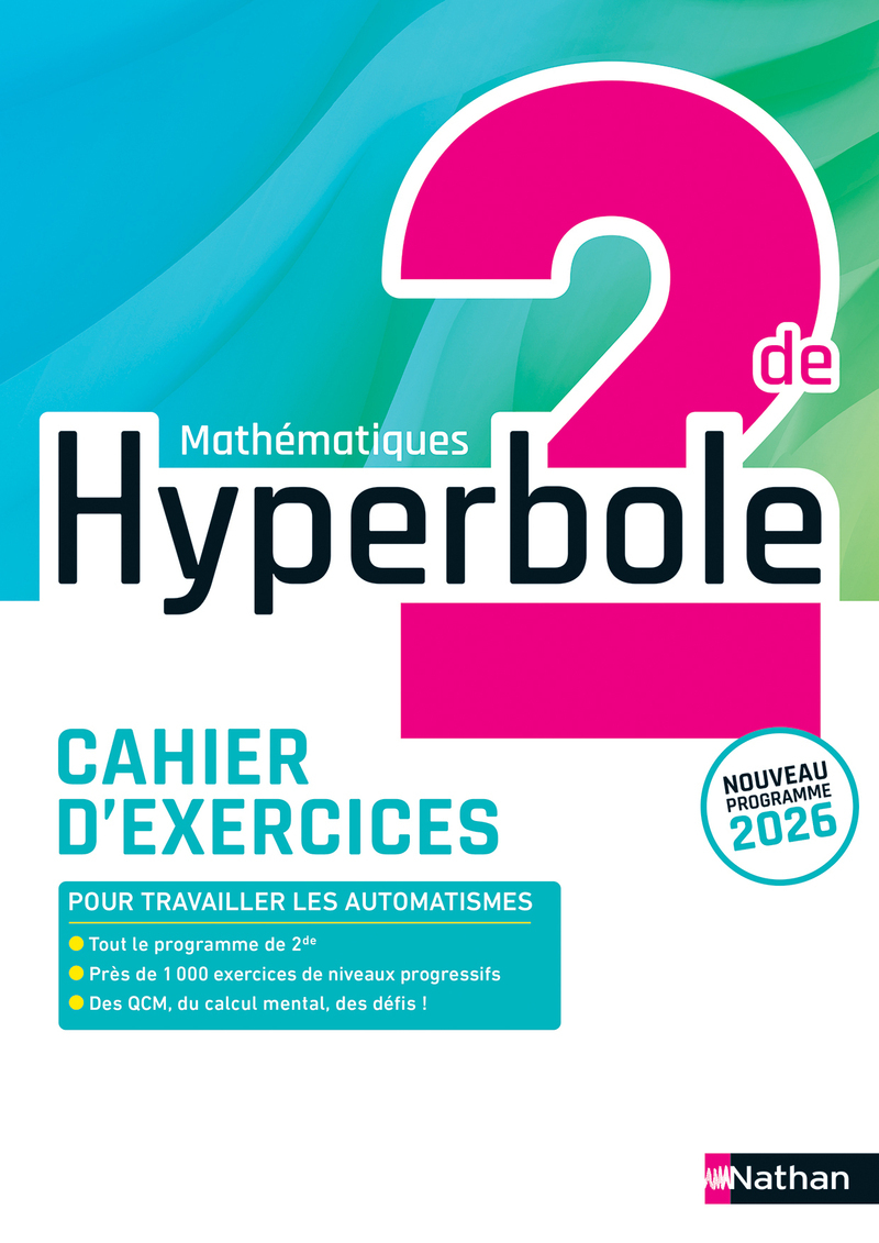 Couverture de HYPERBOLE - Hyperbole Mathématiques 2de - Cahier élève - 2026