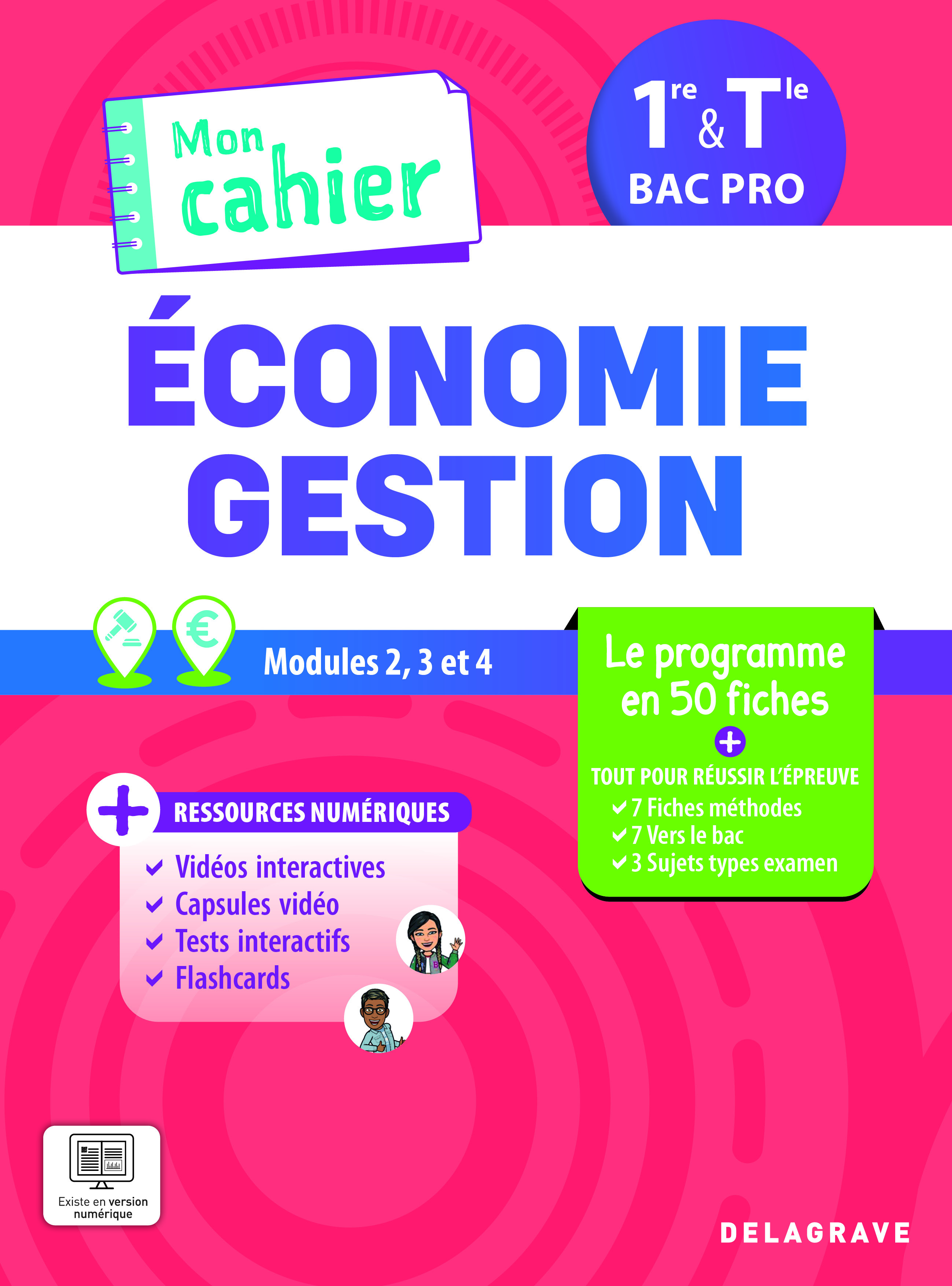 Couverture de Mon cahier - Mon cahier d'Économie-Gestion 1re, Tle Bac Pro (2026) - Pochette élève