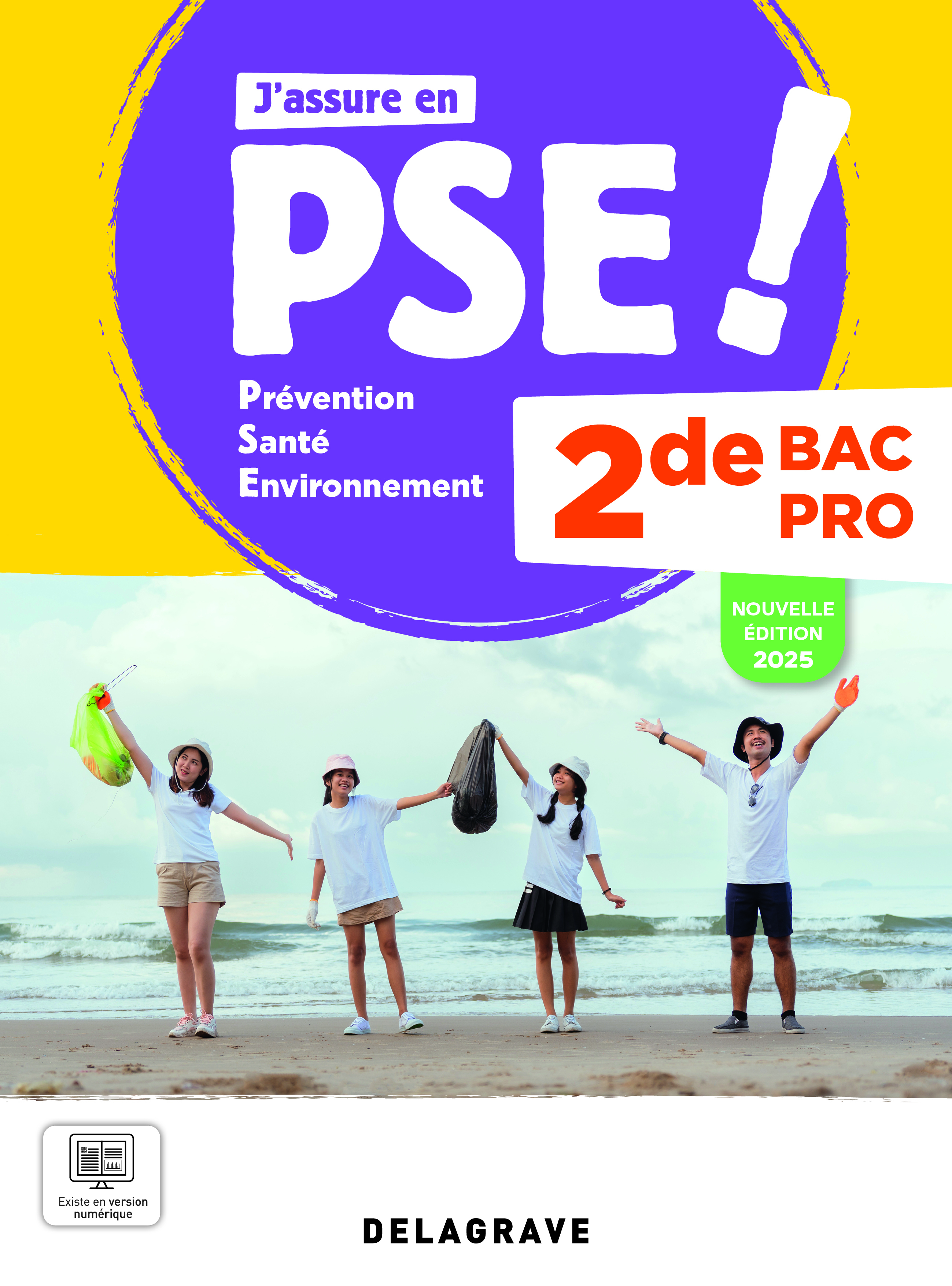 Couverture de J’assure en - J'assure en Prévention Santé Environnement (PSE) 2de Bac Pro (2025) - Pochette élève