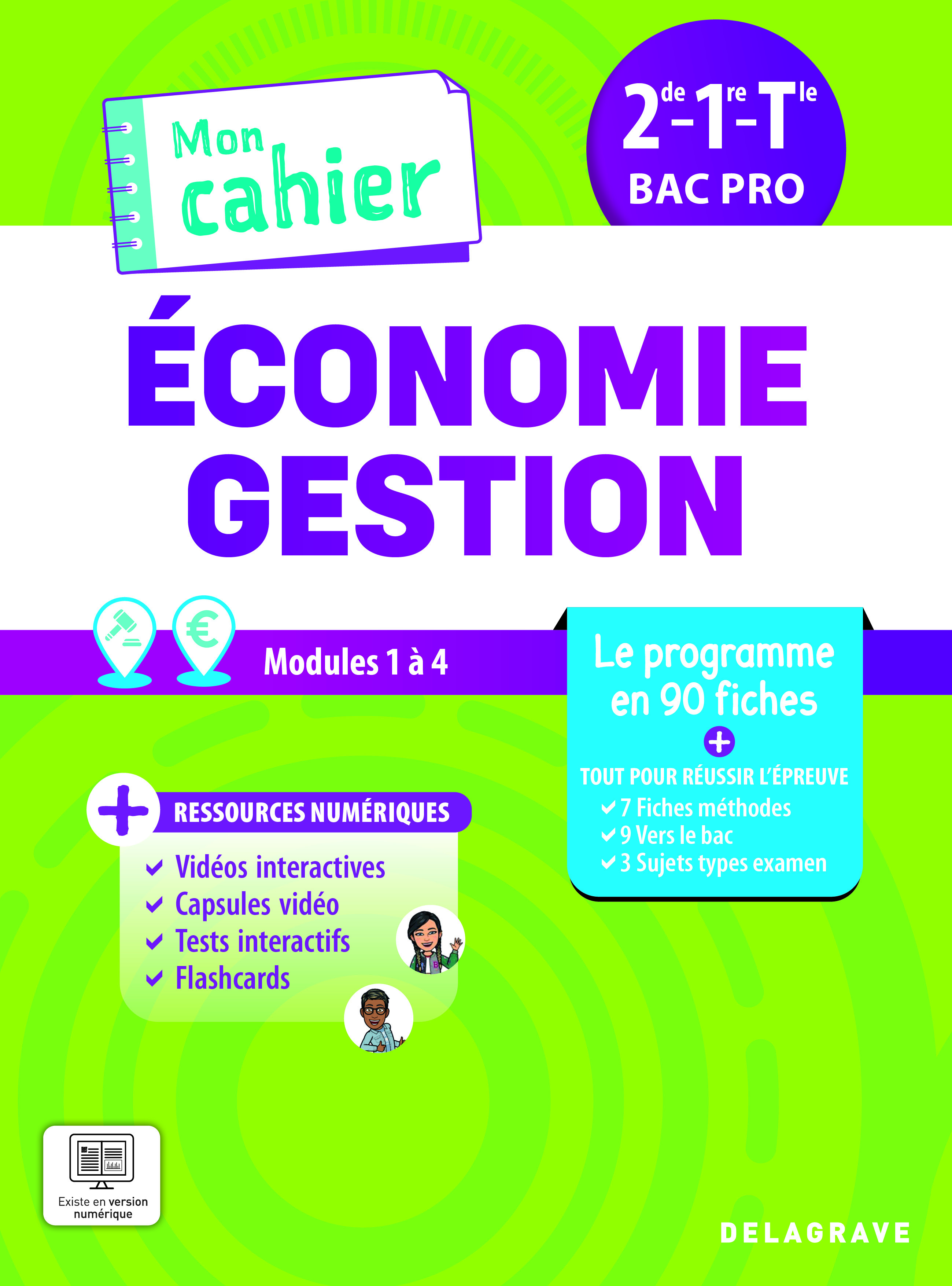 Couverture de Mon cahier - Mon cahier d'Économie-Gestion 2de, 1re, Tle Bac Pro (2026) - Pochette élève