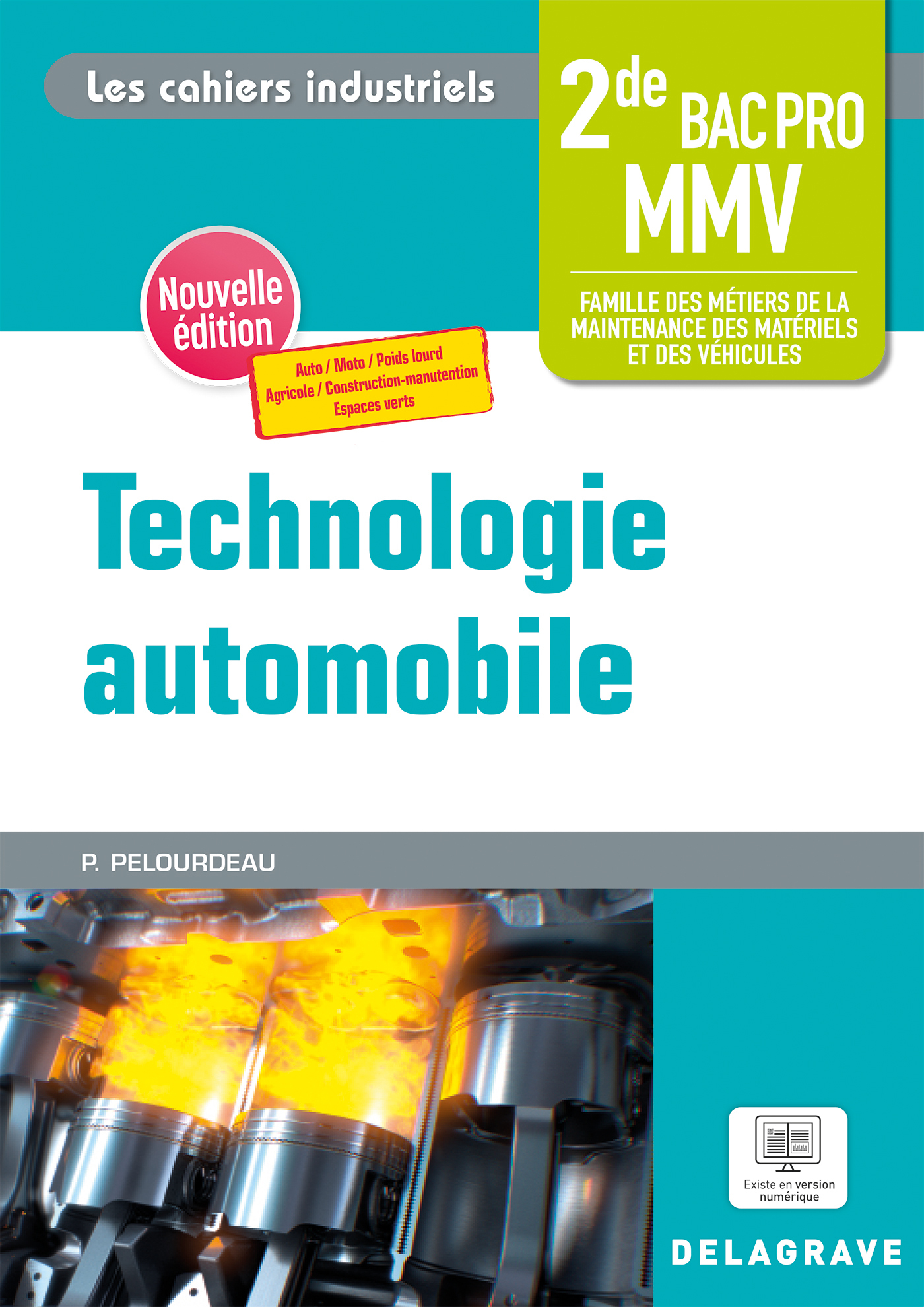 Couverture de Les cahiers industriels - Les cahiers industriels - Technologie automobile 2de Bac Pro (2023) - Pochette élève