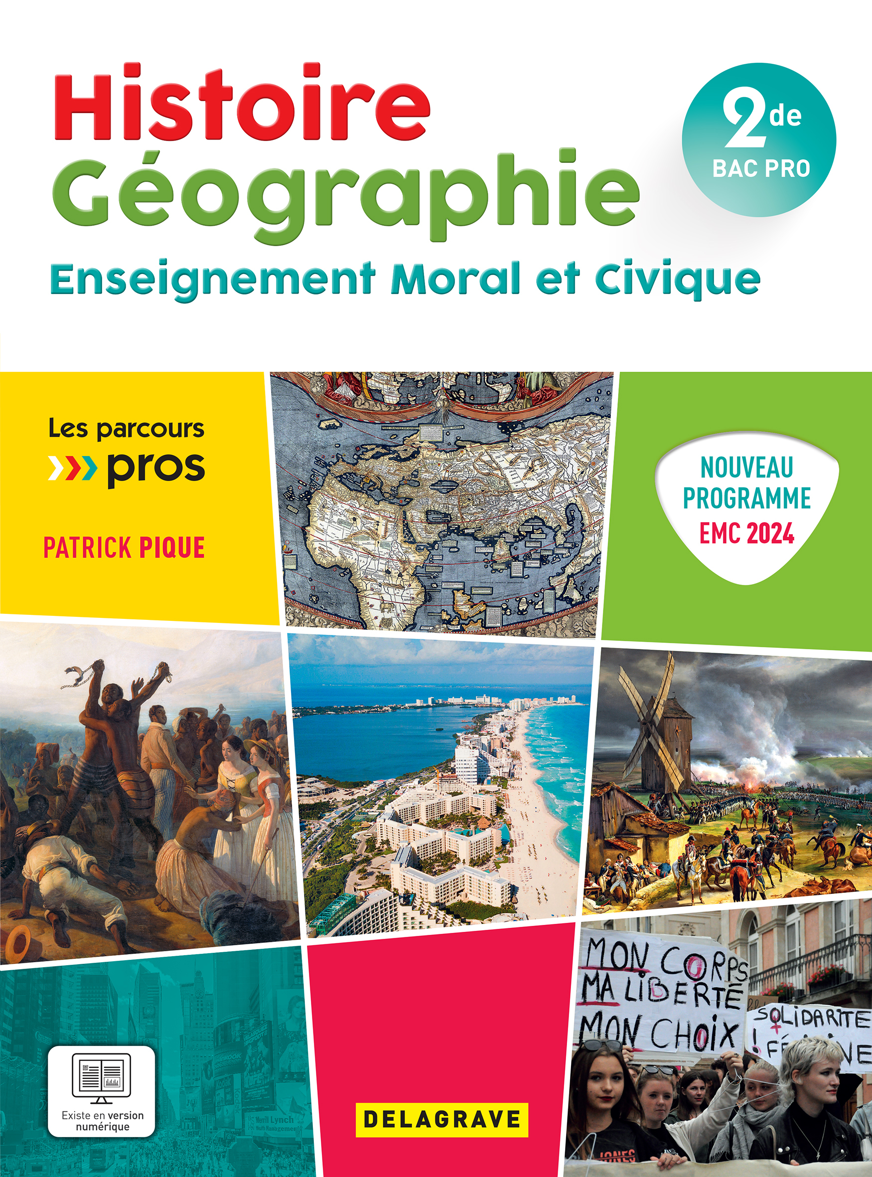 Couverture de Parcours Pro en Histoire-Géo - Les Parcours Pros Histoire Géographie EMC 2de Bac Pro (2024) - Pochette élève