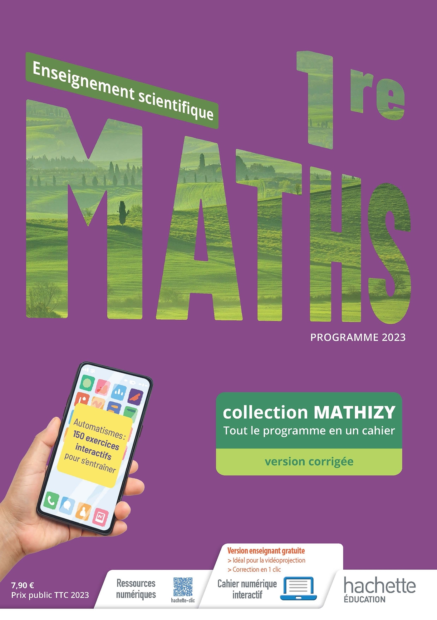 Couverture de Mathématiques l - Mathizy - Maths Enseignement Scientifique 1re - Cahier élève - Ed. 2023