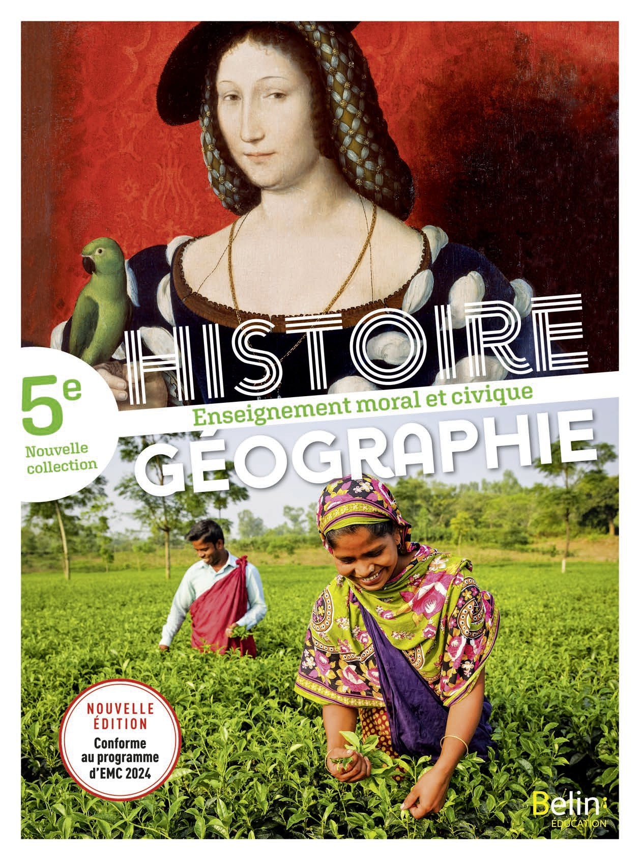 Couverture de Manuel Histoire Géographie EMC 5e 2024