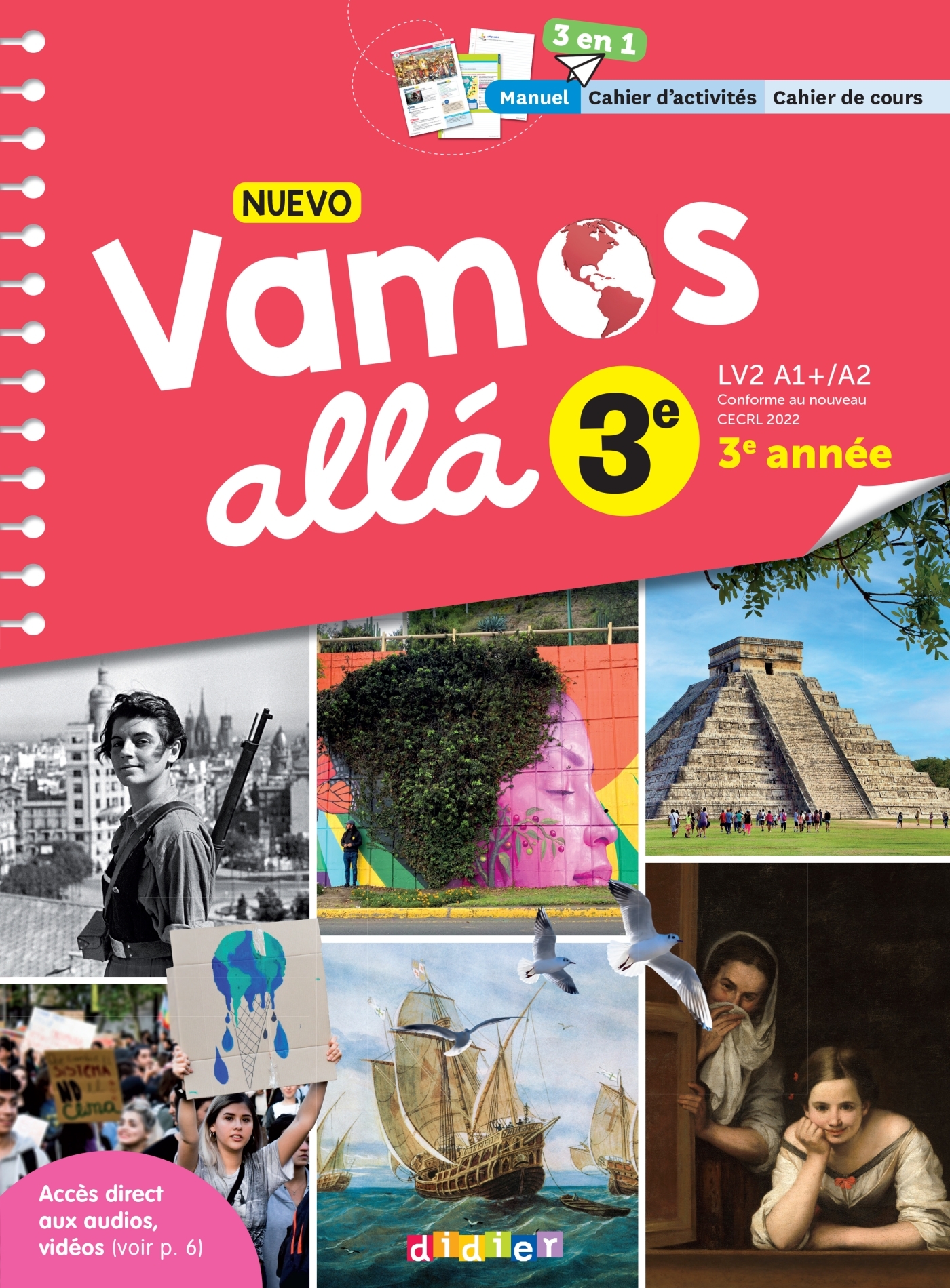 Couverture de NUEVO Vamos all - NUEVO Vamos allá 3e - Ed. 2024 - Manuel-cahier élève