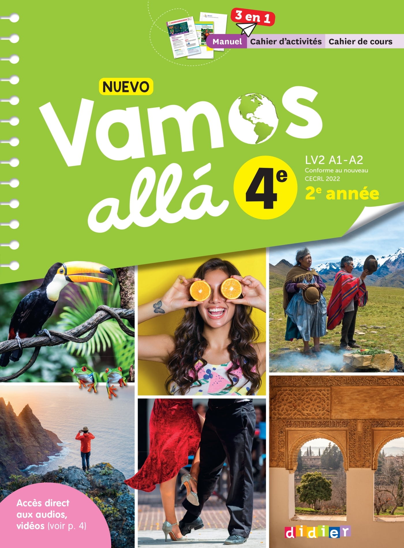 Couverture de NUEVO Vamos all - NUEVO Vamos allá Espagnol 4e - Ed. 2023 - Manuel-cahier élève