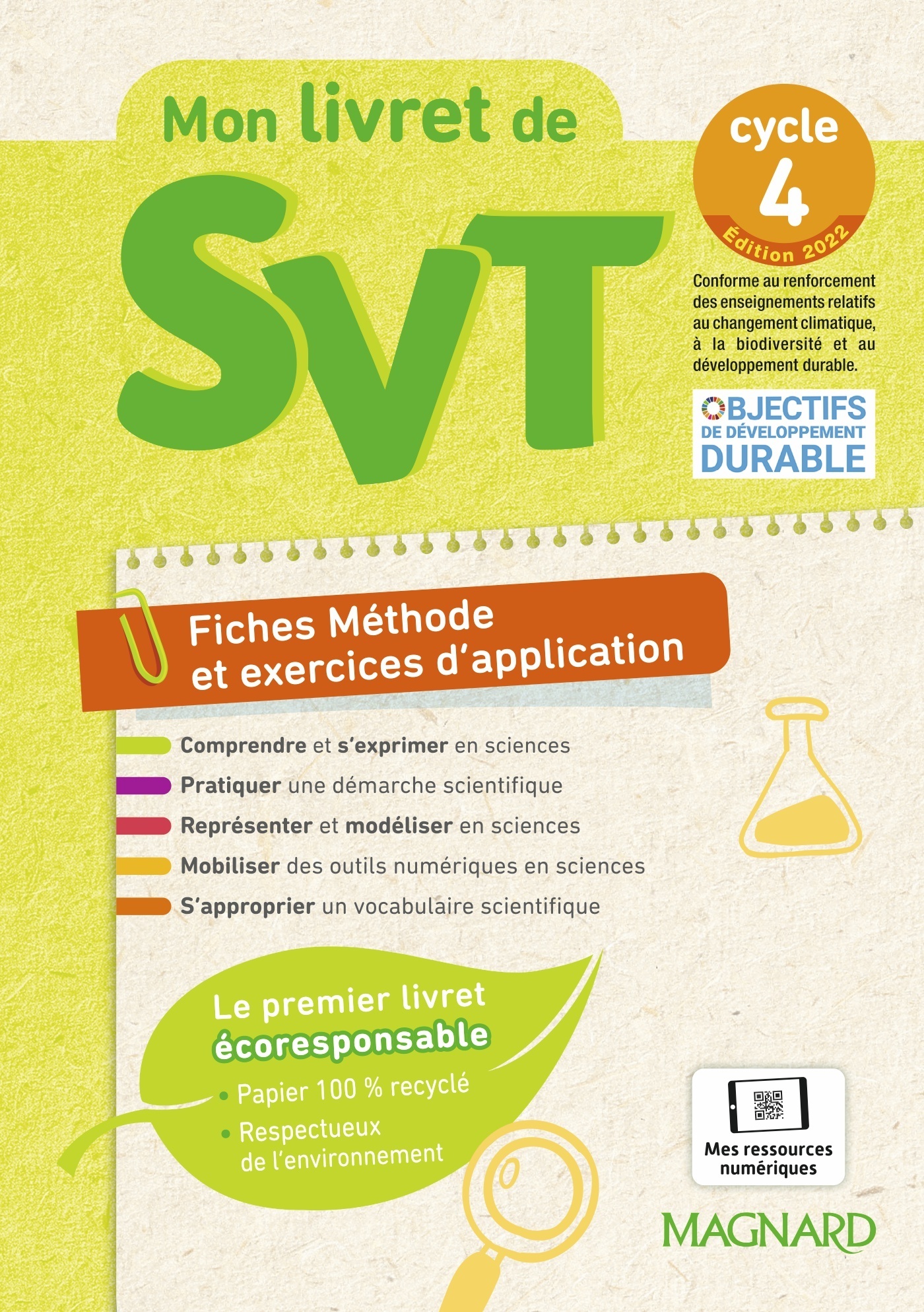 Couverture de Mon livret de SVT Cycle 4 (2022)