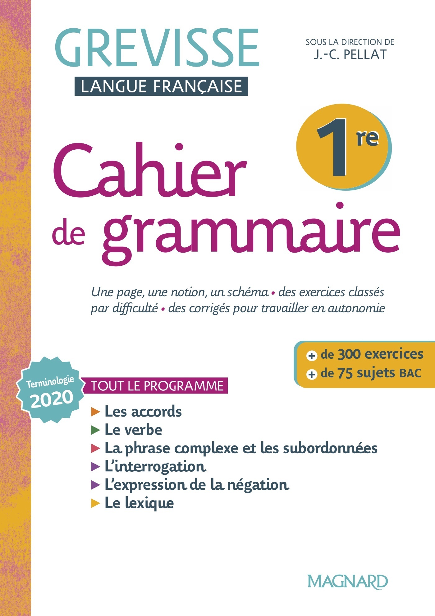 Couverture de Grevisse - Cahier Grevisse 1re (2022)
