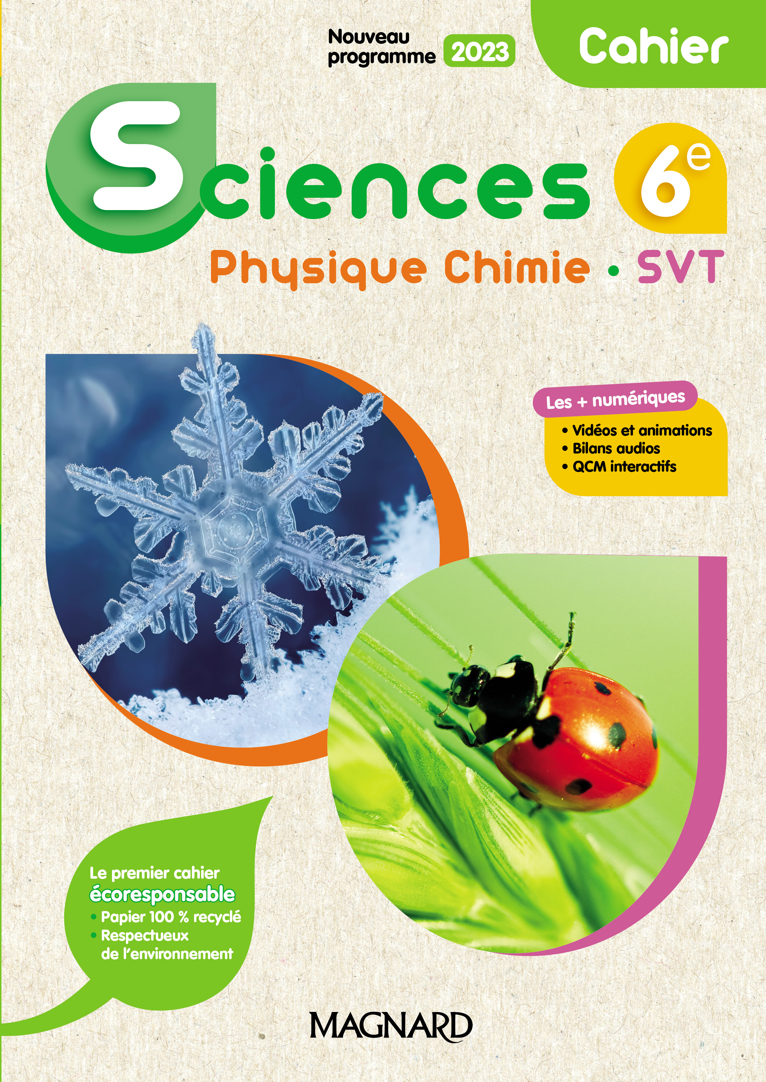 Couverture de Sciences, Physique Chimie, SVT 6e (2023) - Cahier